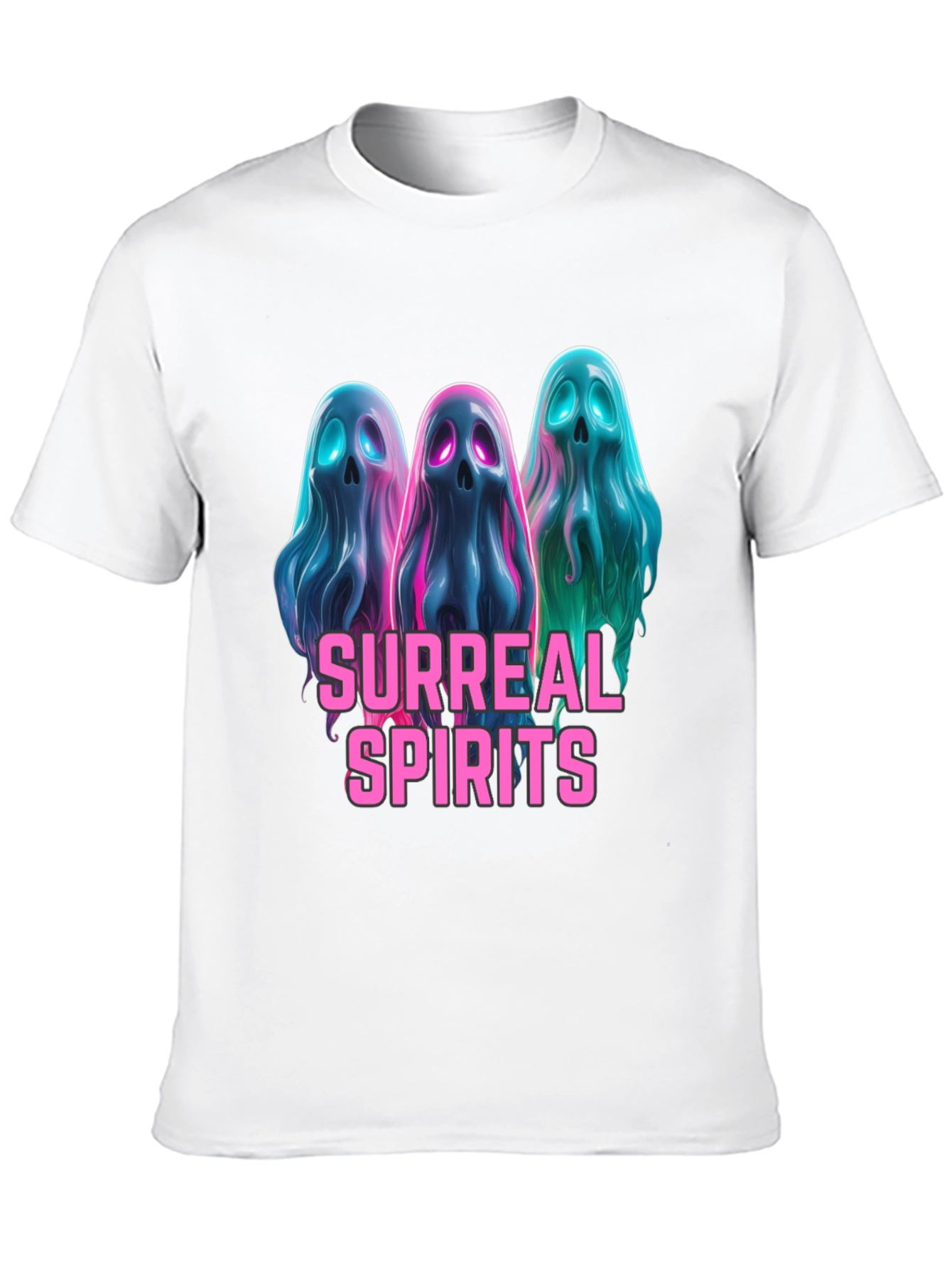 Surreal Spirits Graphic Tee - Unique Ghost Design