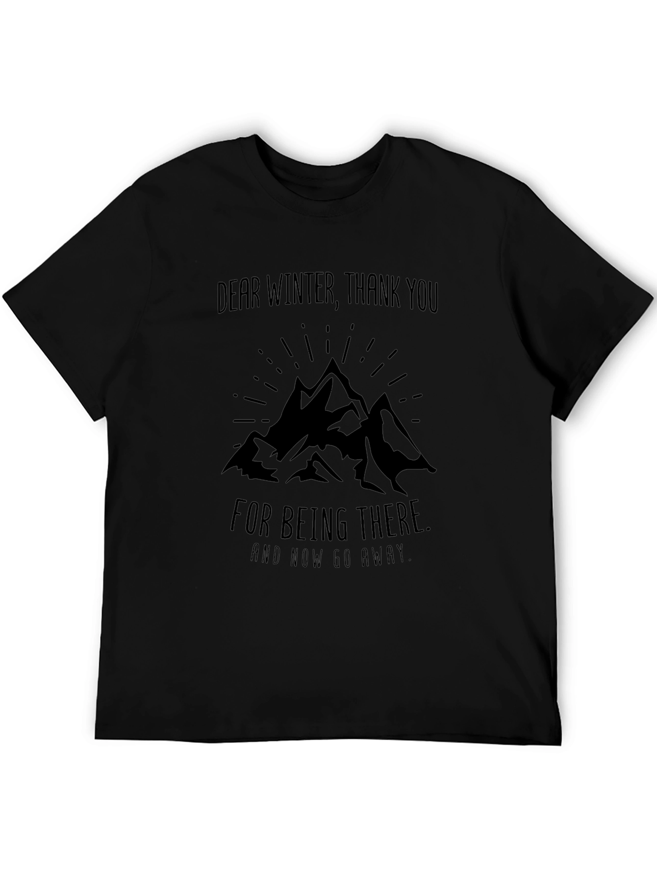 Dear Winter Graphic Tee - Black