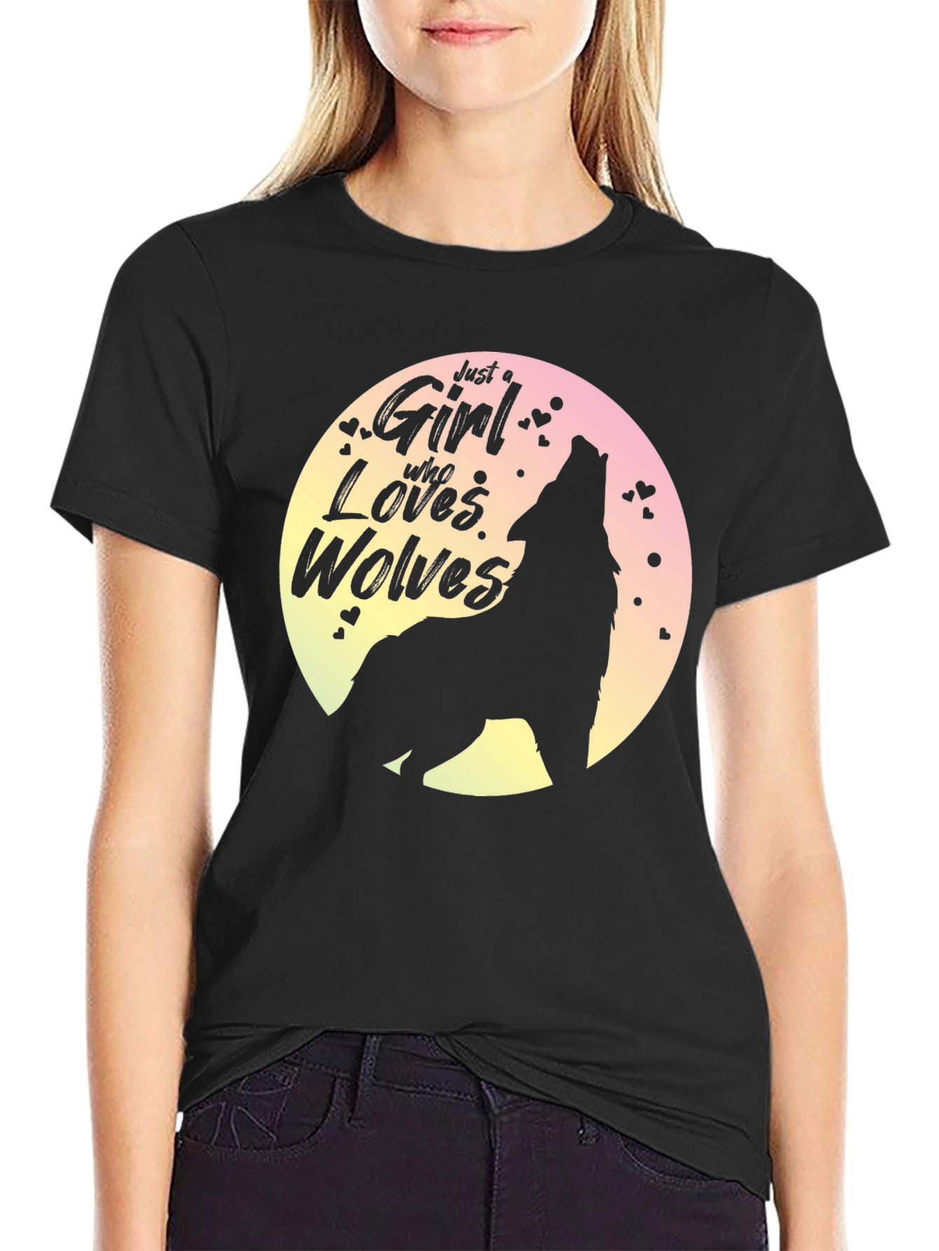 Girl Who Loves Wolves T-Shirt