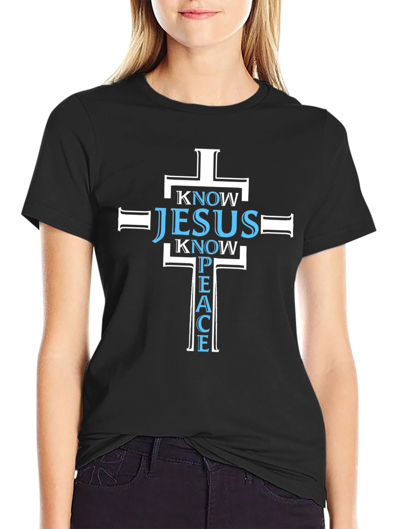 Know Jesus Know Peace T-Shirt Black