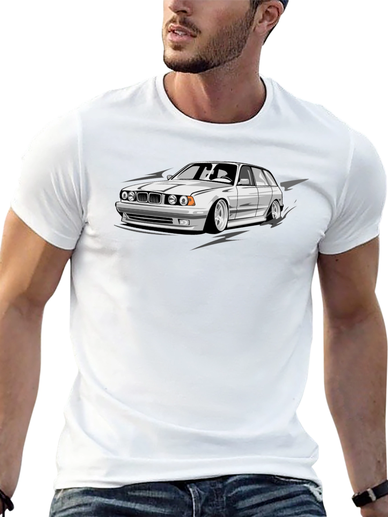 Cool Car Graphic Black T-Shirt