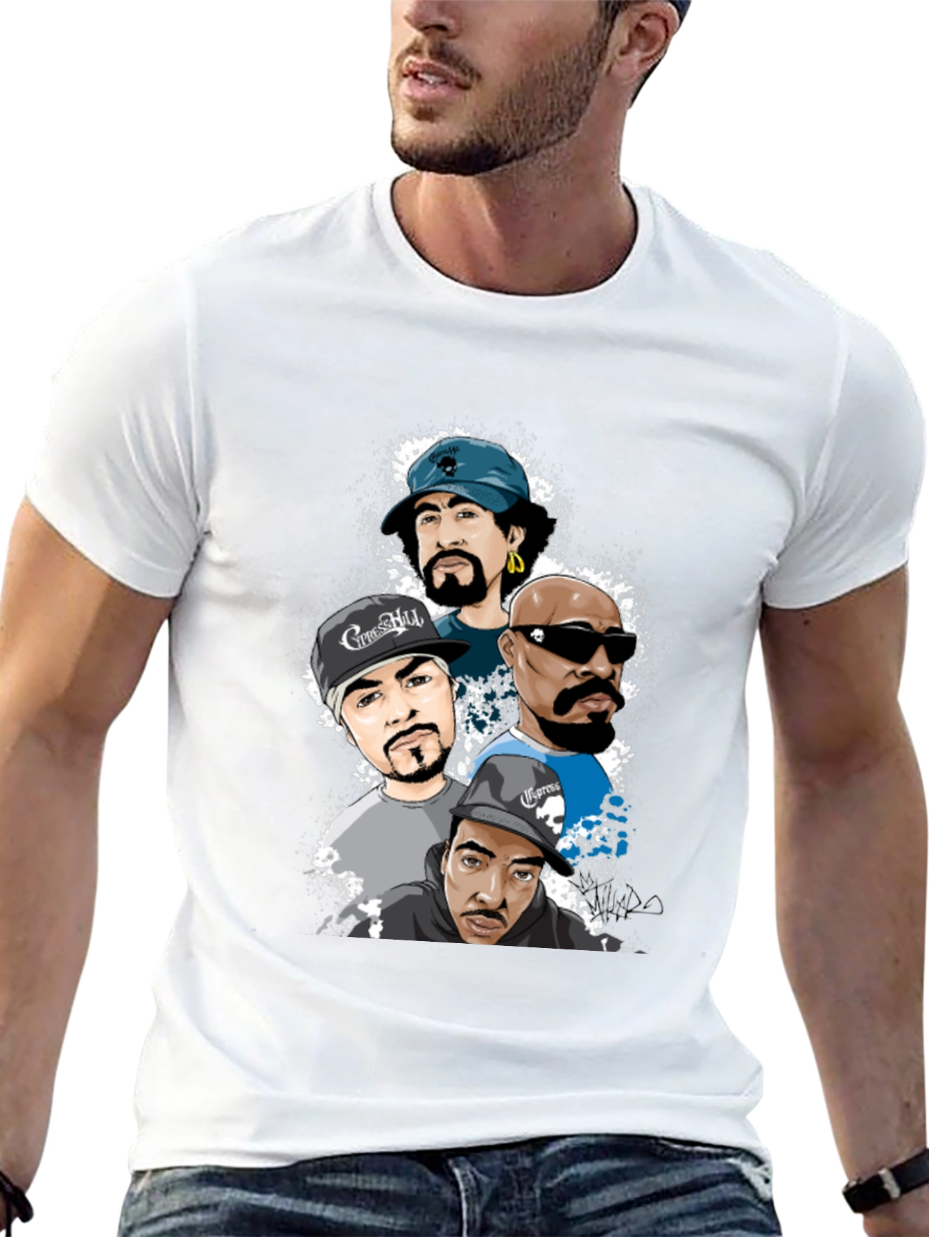 Cypress Hill Cartoon Graphic T-Shirt