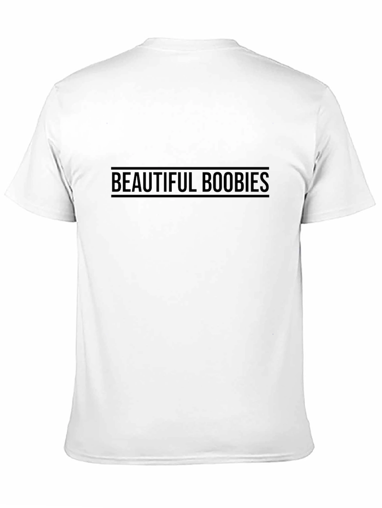 Mens Black T-Shirt: Beautiful Boobies Graphic Tee