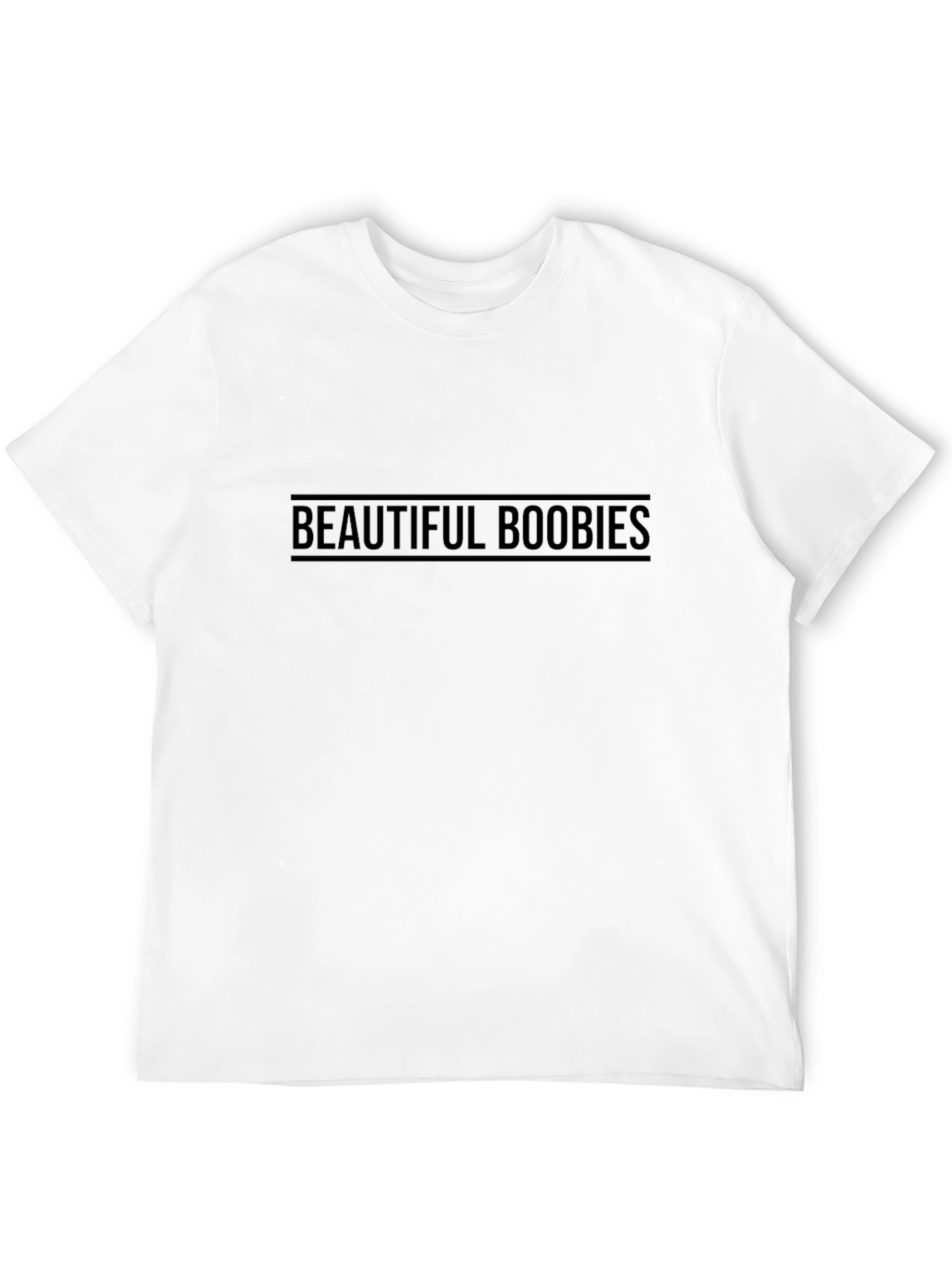 Mens Black T-Shirt: Beautiful Boobies Graphic Tee