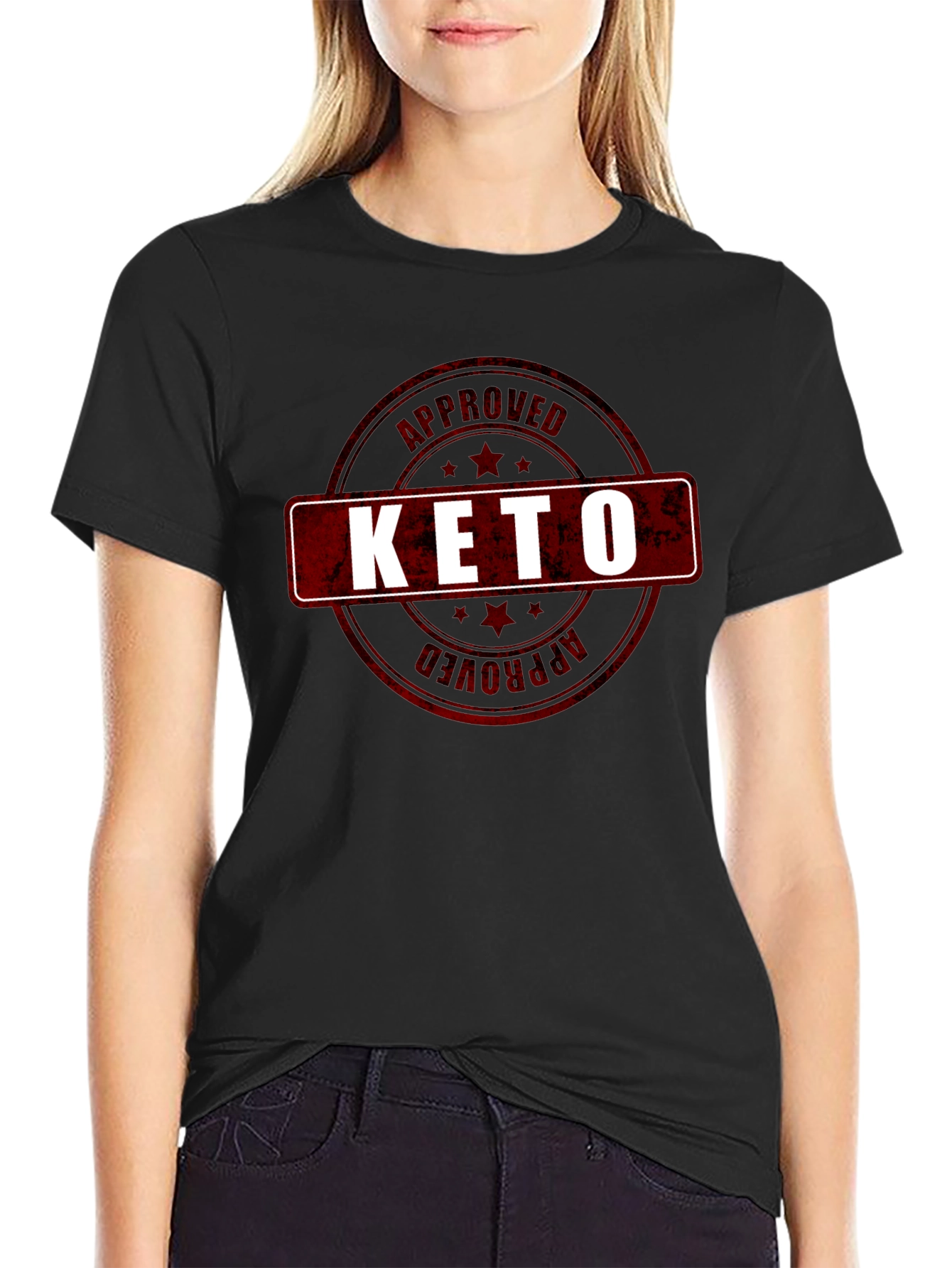 Keto Approved Graphic T-Shirt - Black