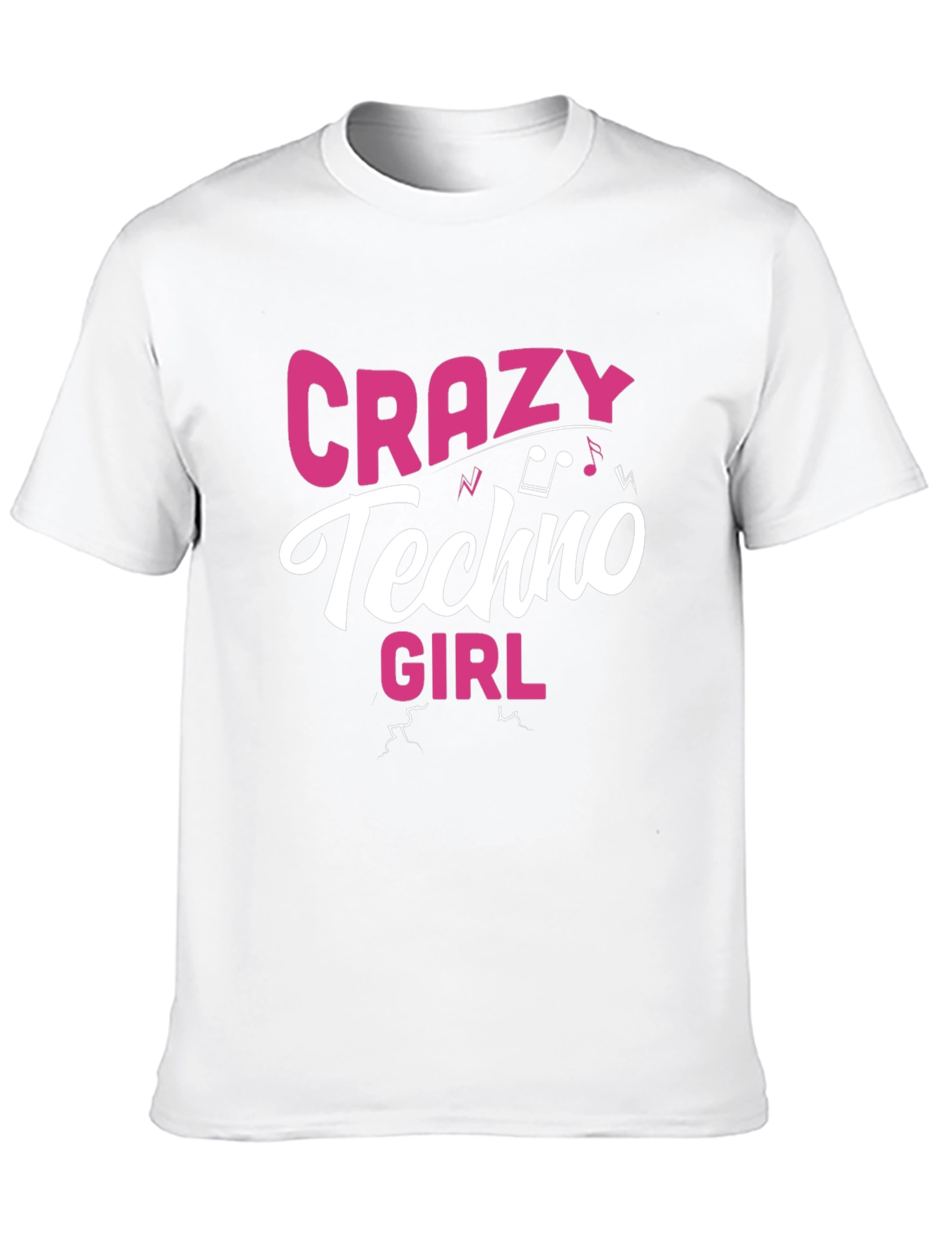 Crazy Techno Girl Graphic T-Shirt - EDM Rave Tee