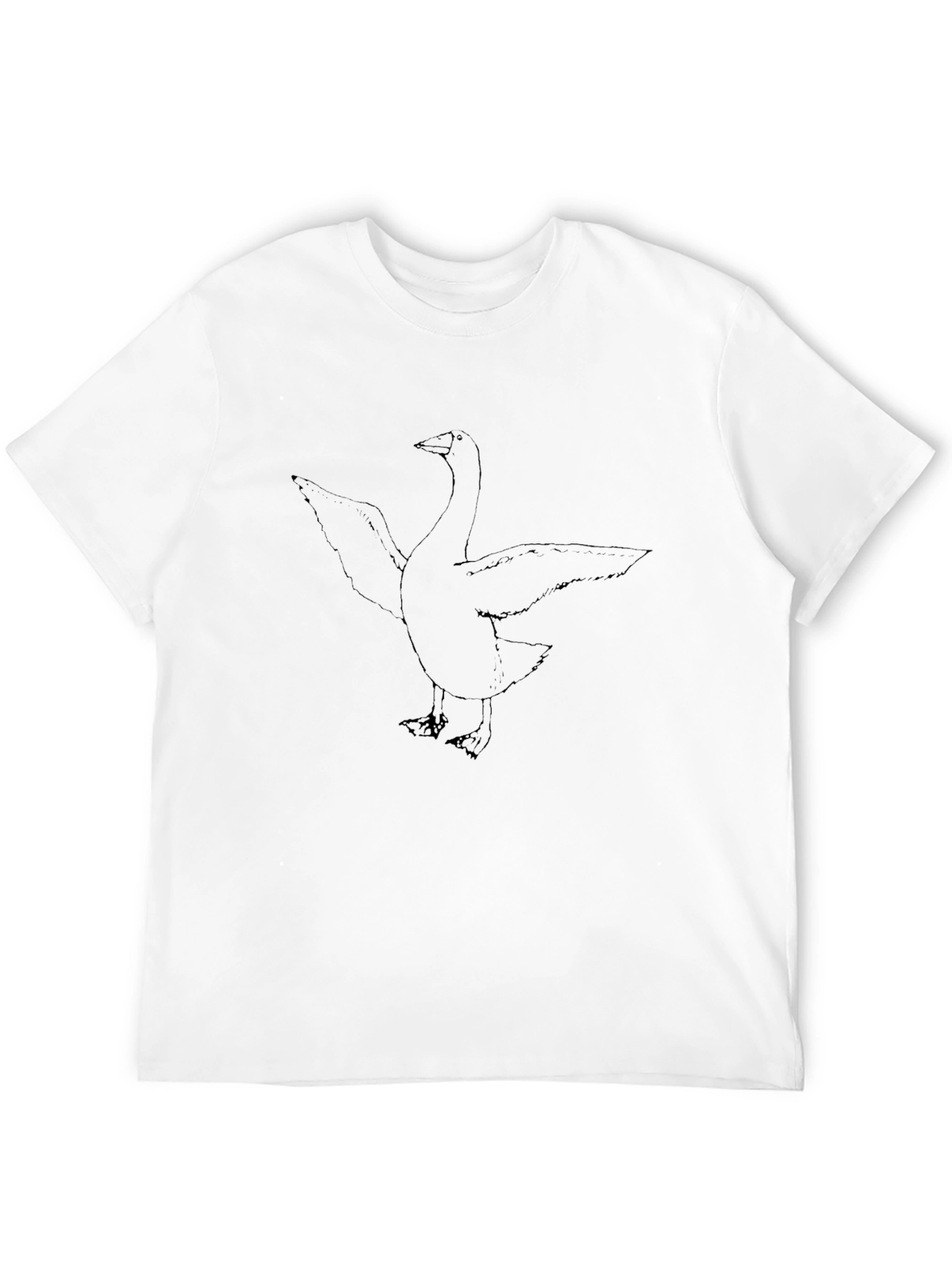 Goose Graphic Tee - Black Cotton Comfort