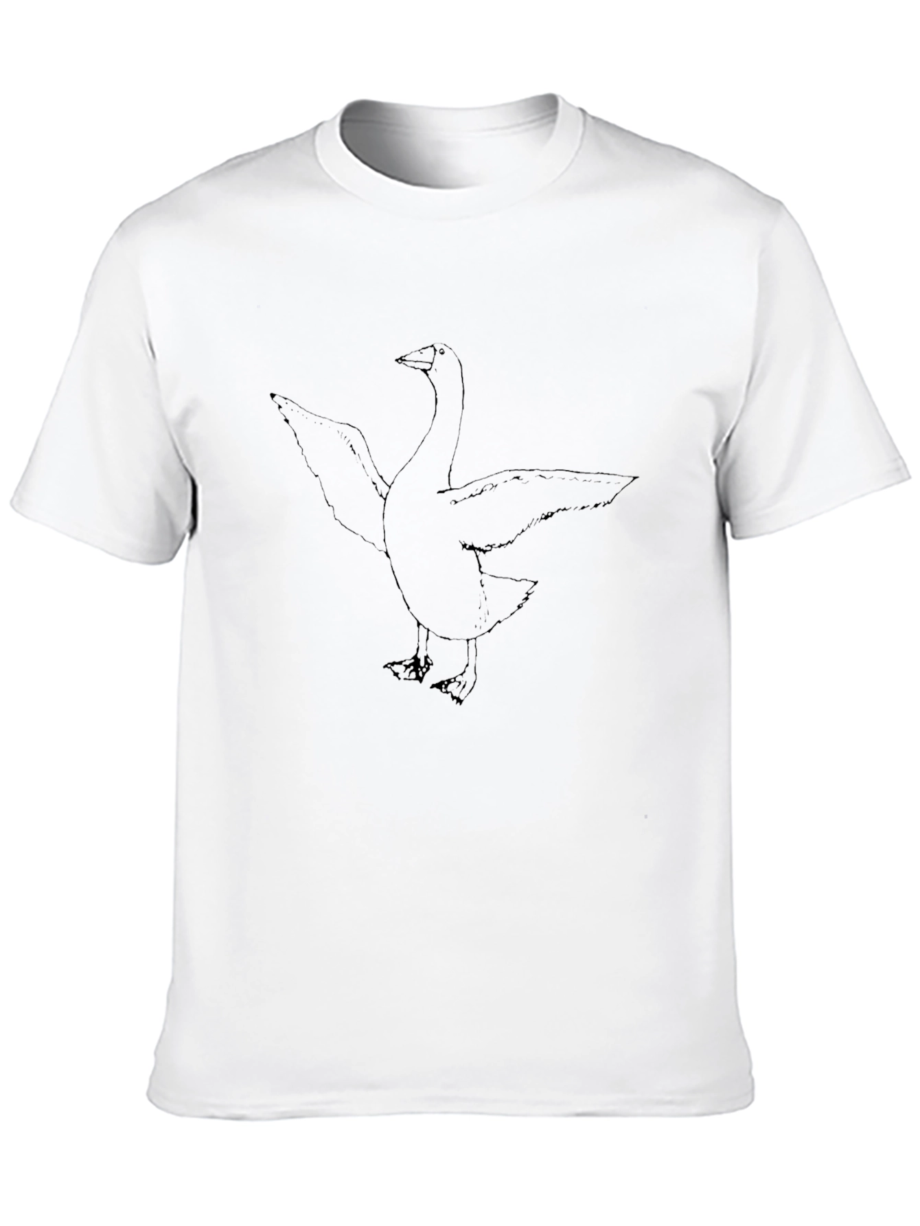 Goose Graphic Tee - Black Cotton Comfort