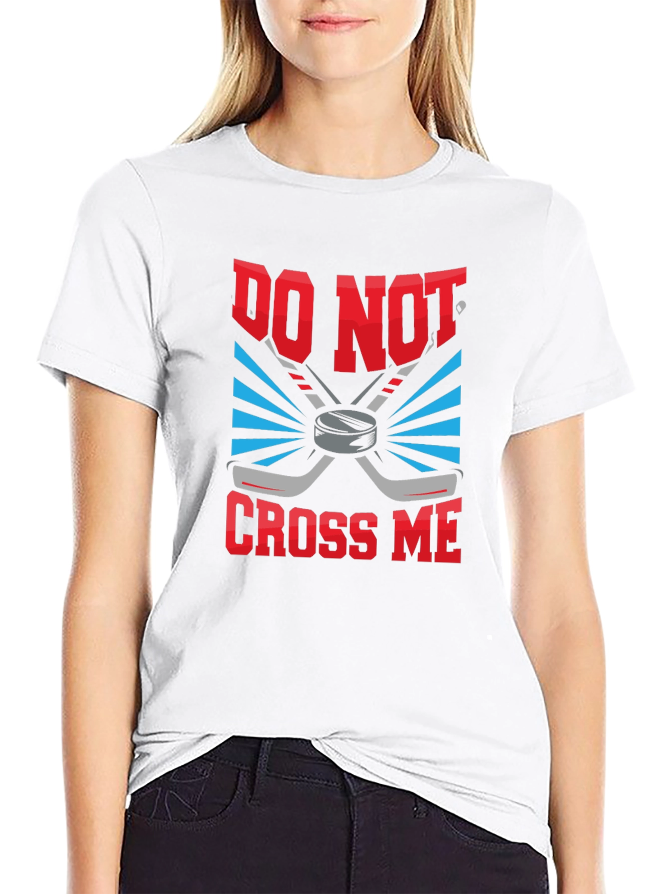 Do Not Cross Me Hockey Graphic Tee