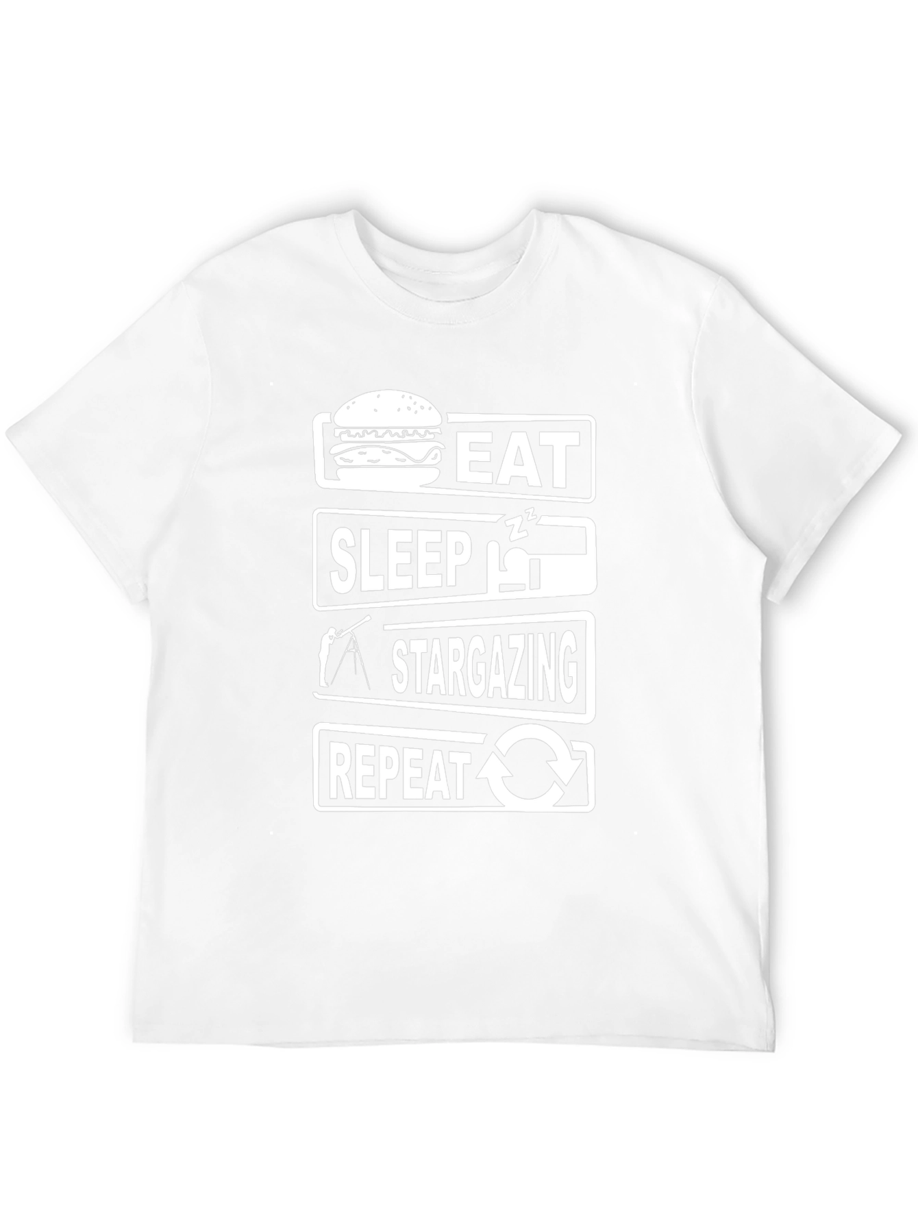 Eat Sleep Stargazing Repeat Graphic Tee