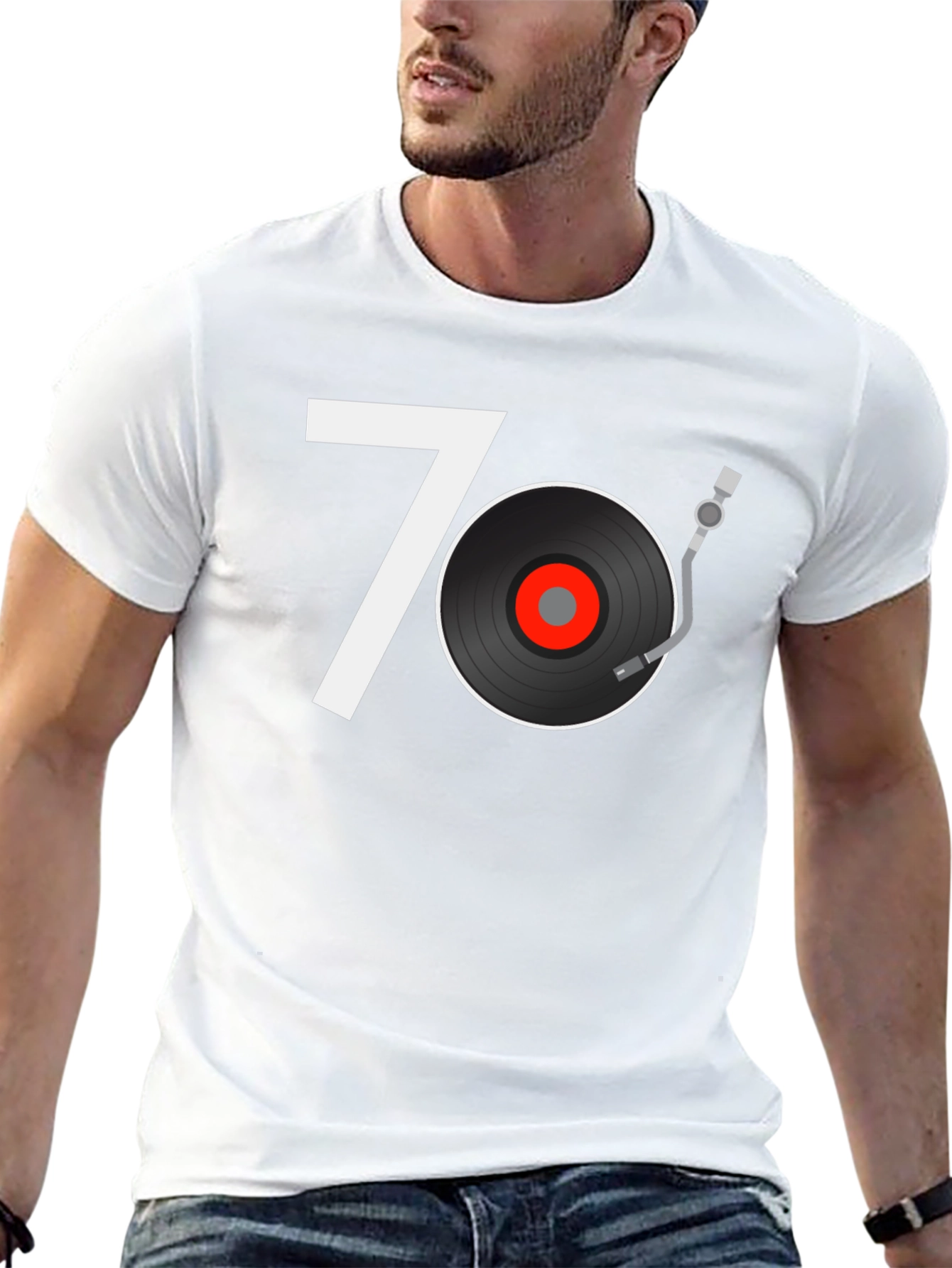 Retro 70s Vinyl Record Graphic Tee