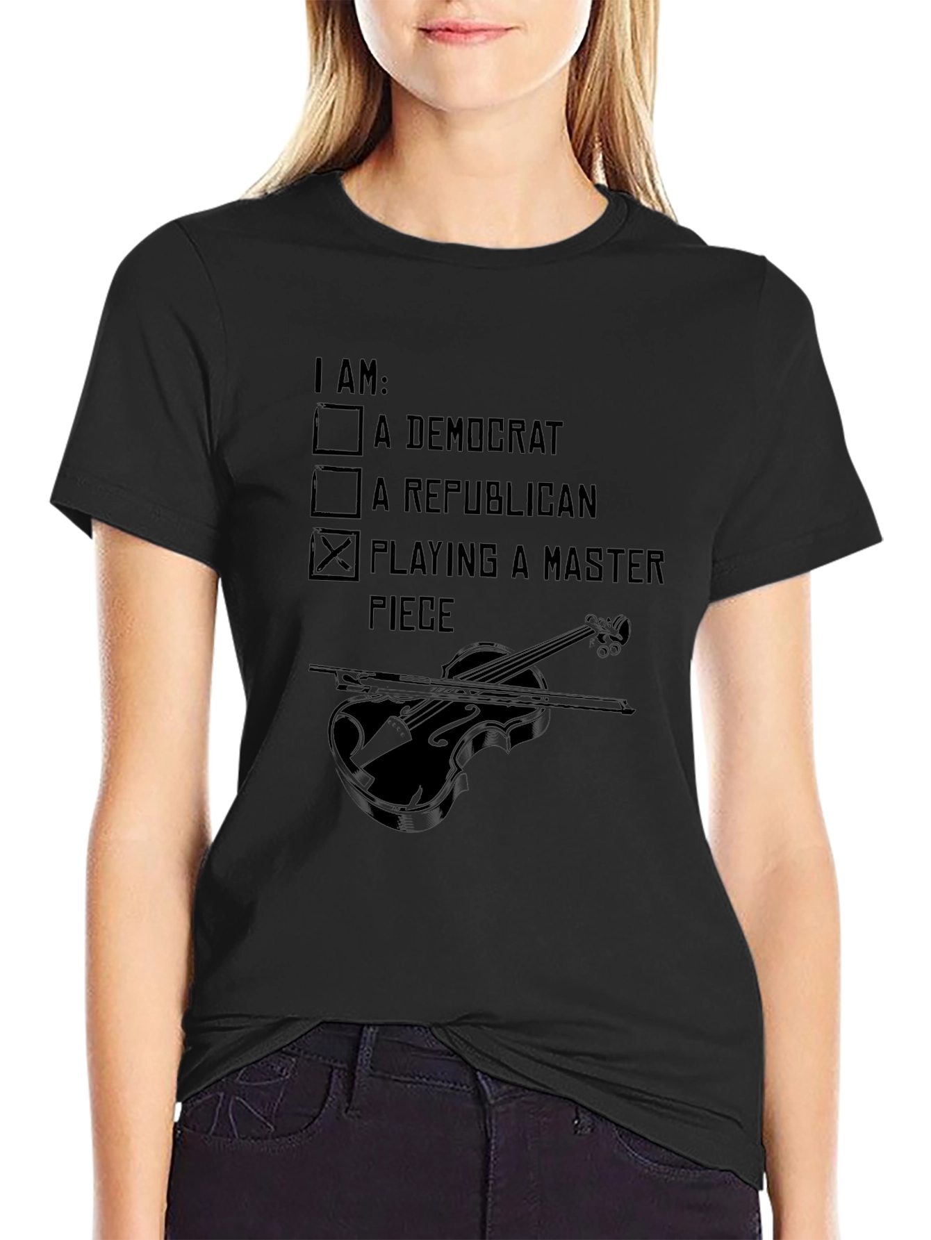 I Am Playing A Master Piece Musician T-Shirt