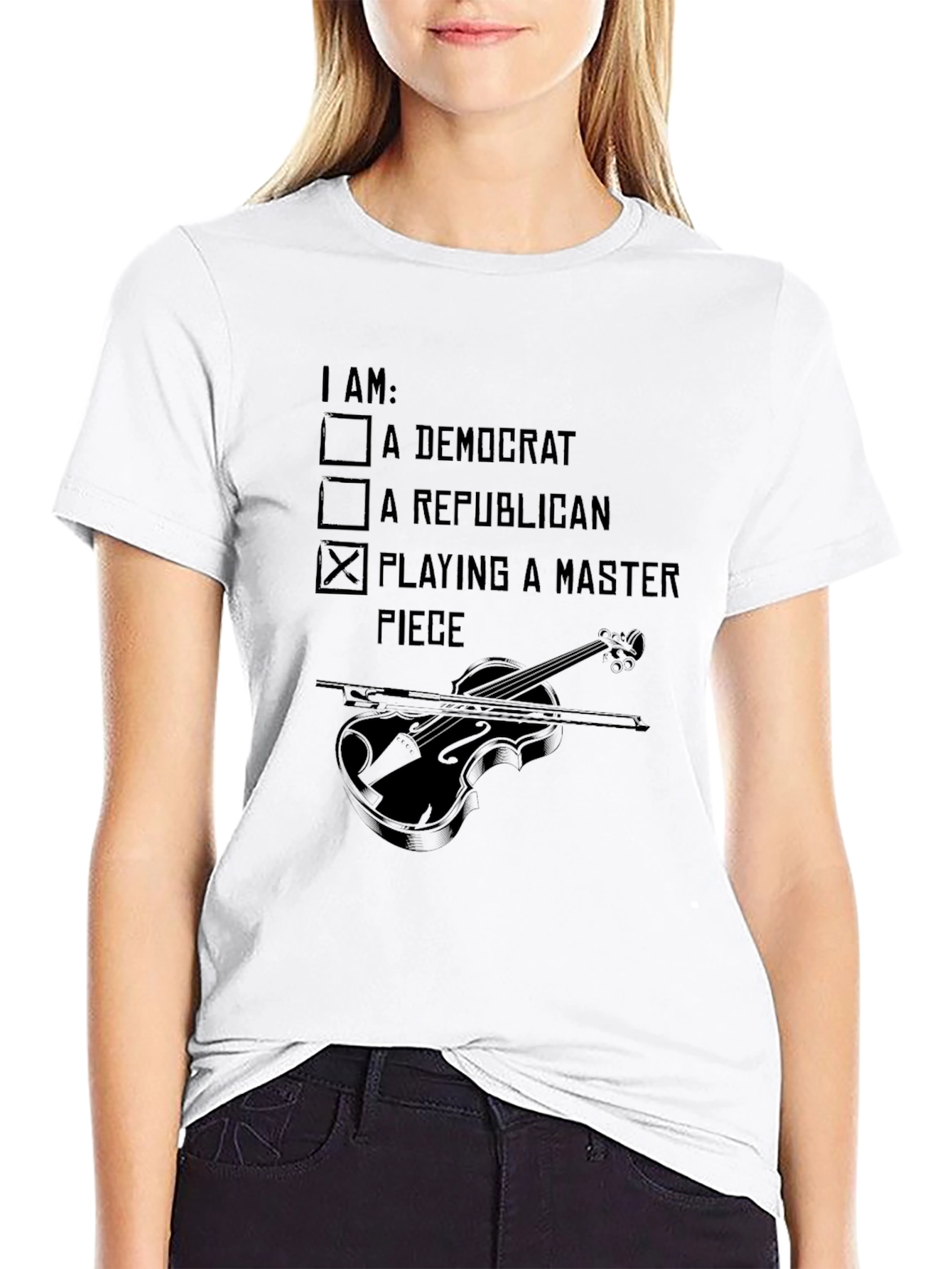 I Am Playing A Master Piece Musician T-Shirt