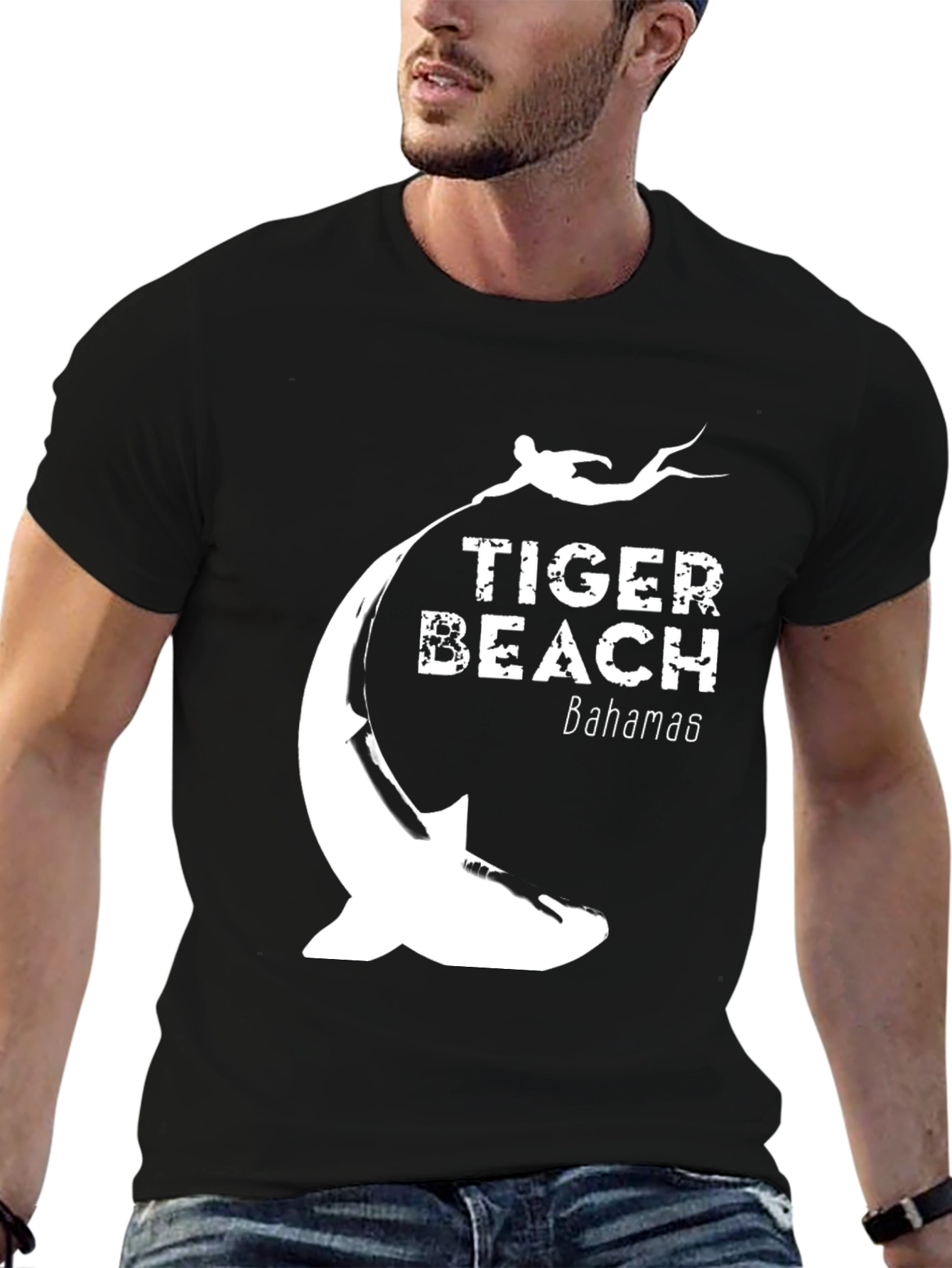 Tiger Beach Bahamas Graphic Tee - Scuba Diver T-Shirt