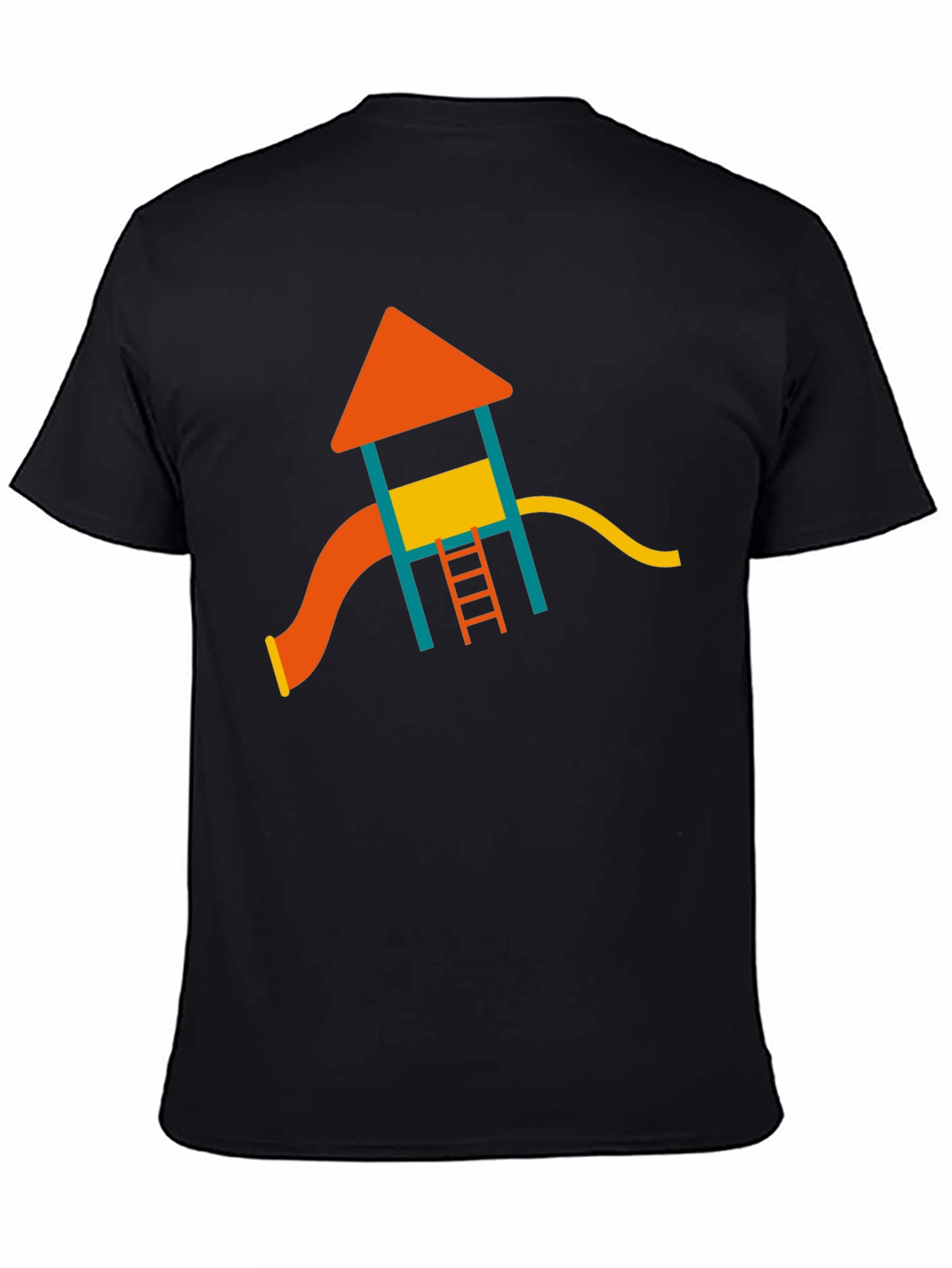 Playground Fun Graphic Tee - Soft Black Cotton