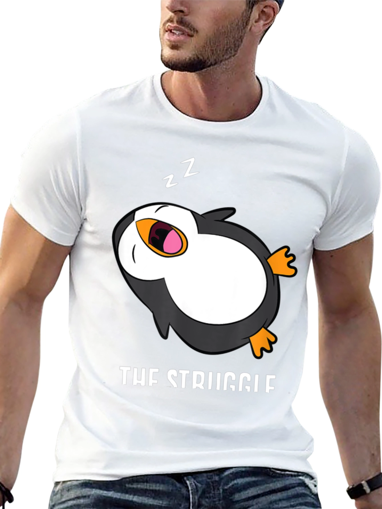 The Struggle Is Real T-Shirt - Sleepy Penguin Tee