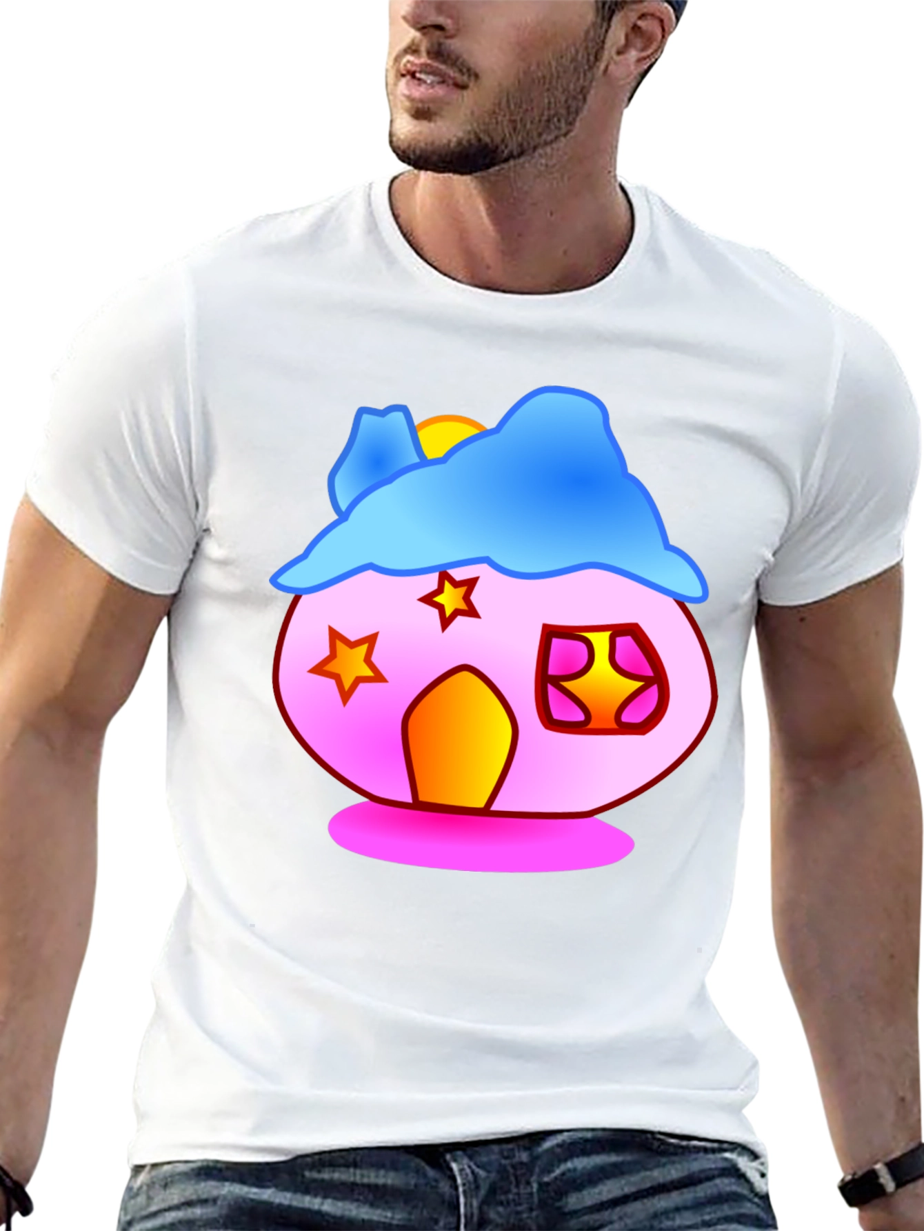 Whimsical House Graphic T-Shirt