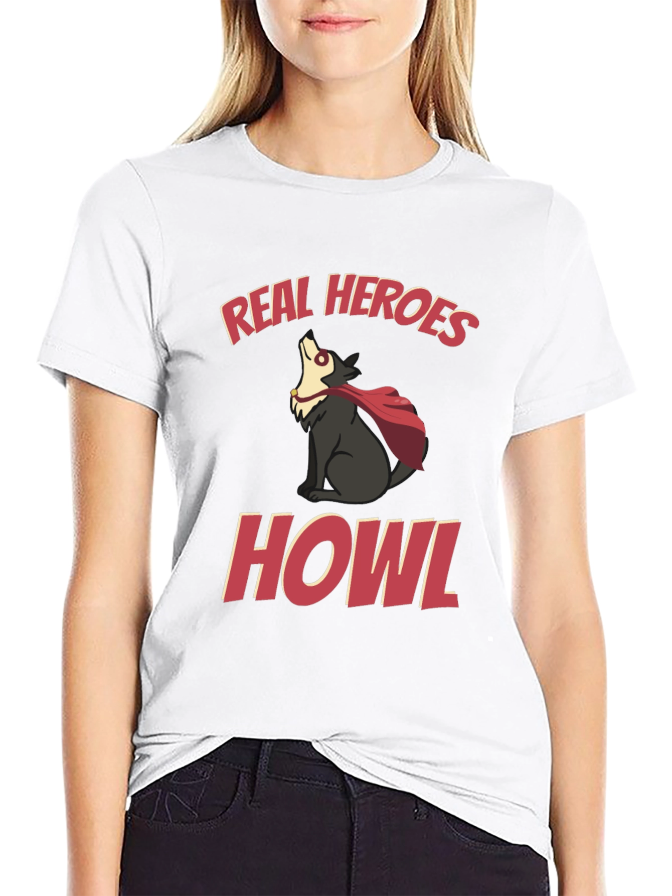 Real Heroes Howl Graphic T-Shirt