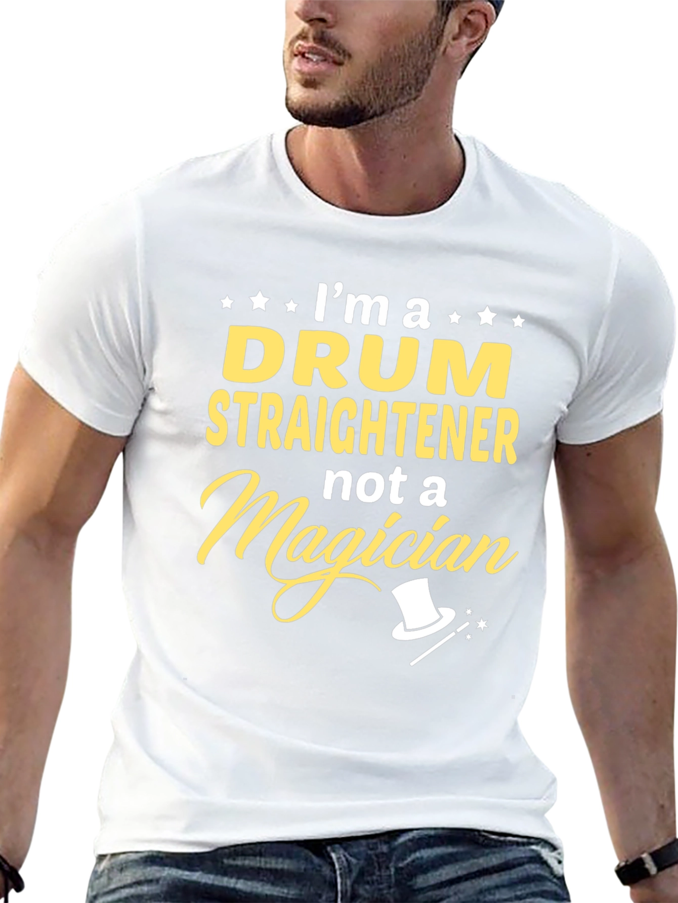 Drum Straightener T-Shirt Funny Musician Tee