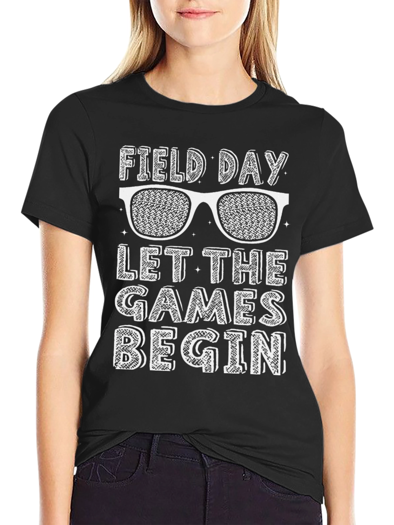 Field Day Let The Games Begin Black T-Shirt