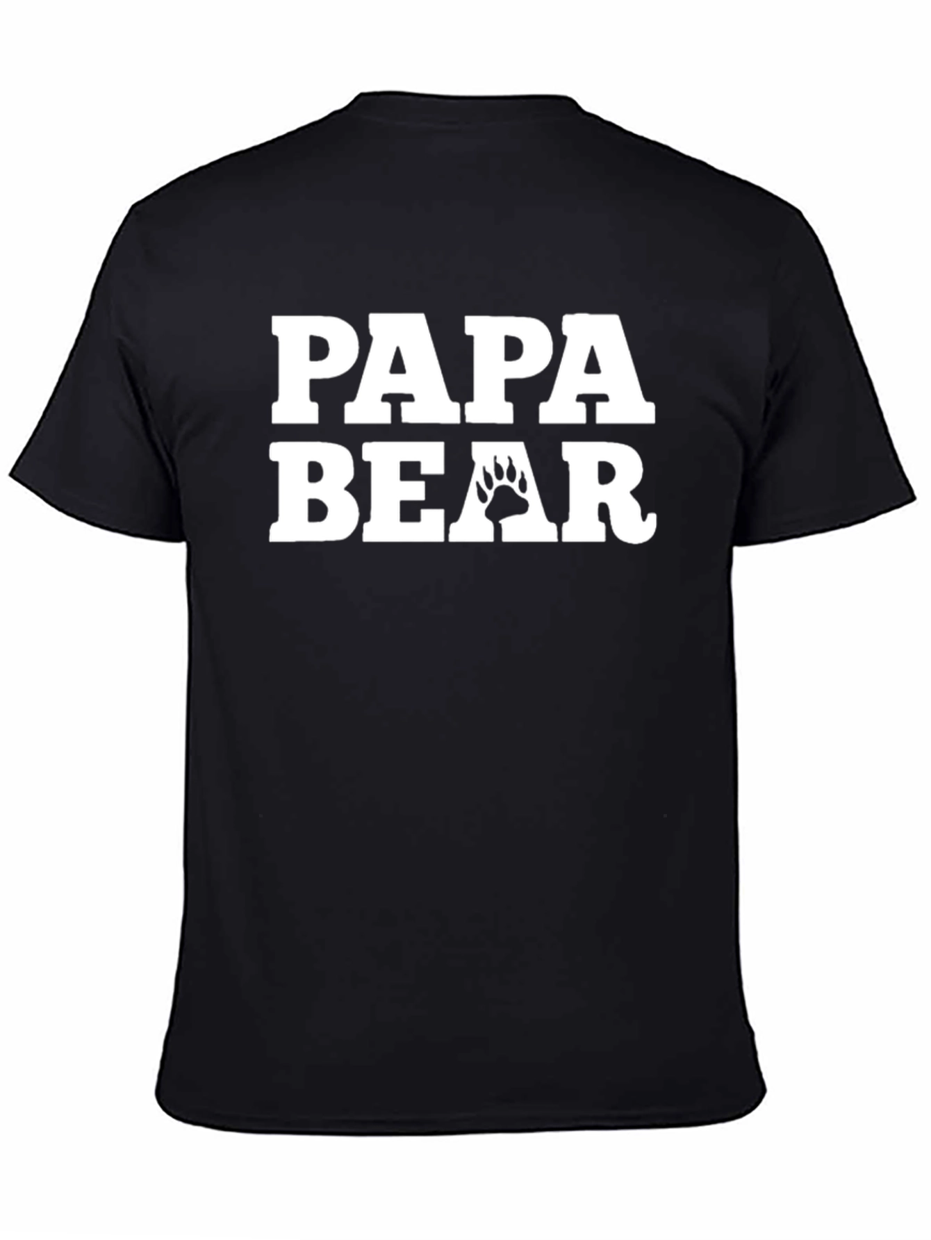 Papa Bear Graphic T-Shirt - Black Cotton Tee