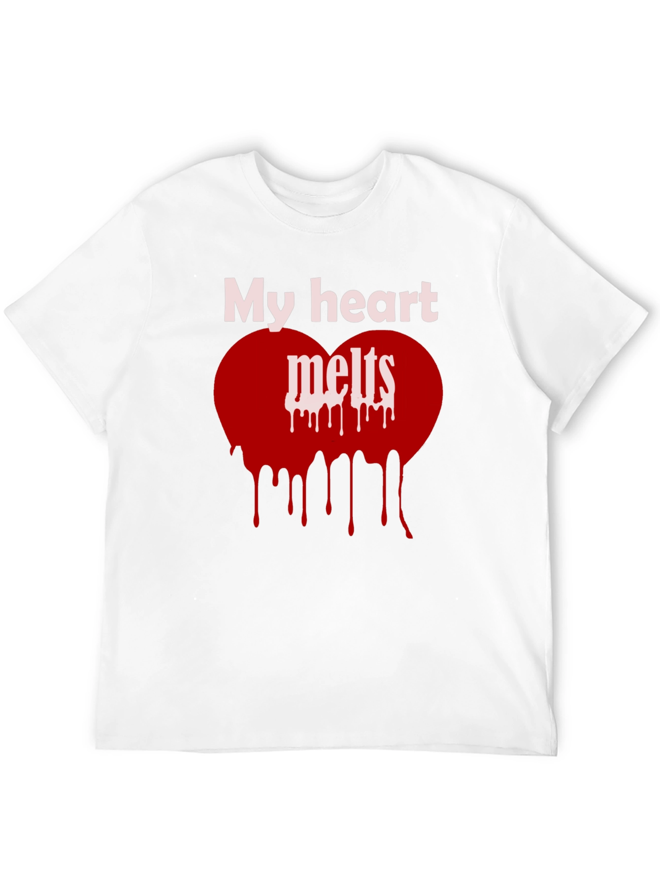My Heart Melts Graphic Tee - Black Casual T-Shirt