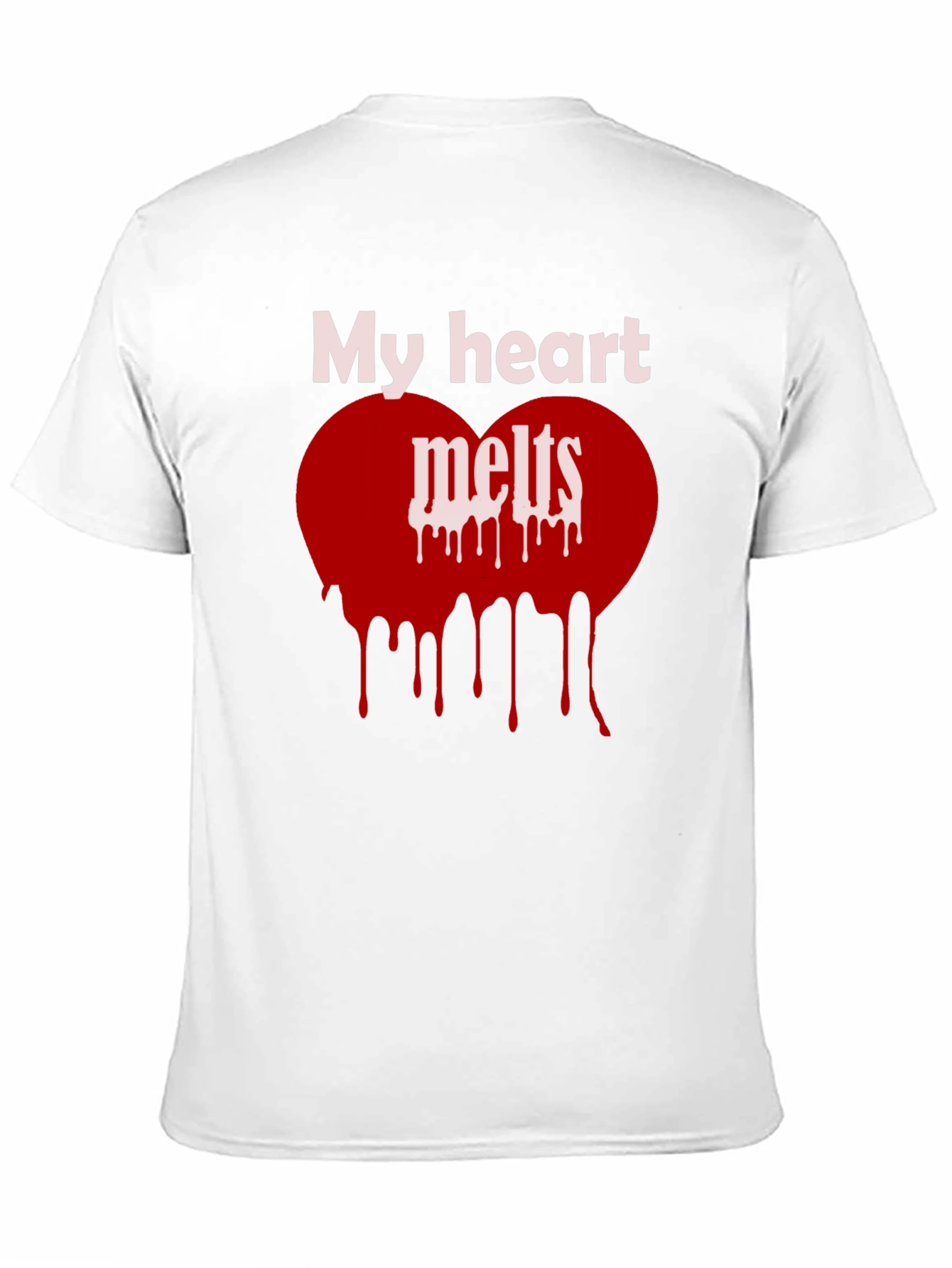My Heart Melts Graphic Tee - Black Casual T-Shirt