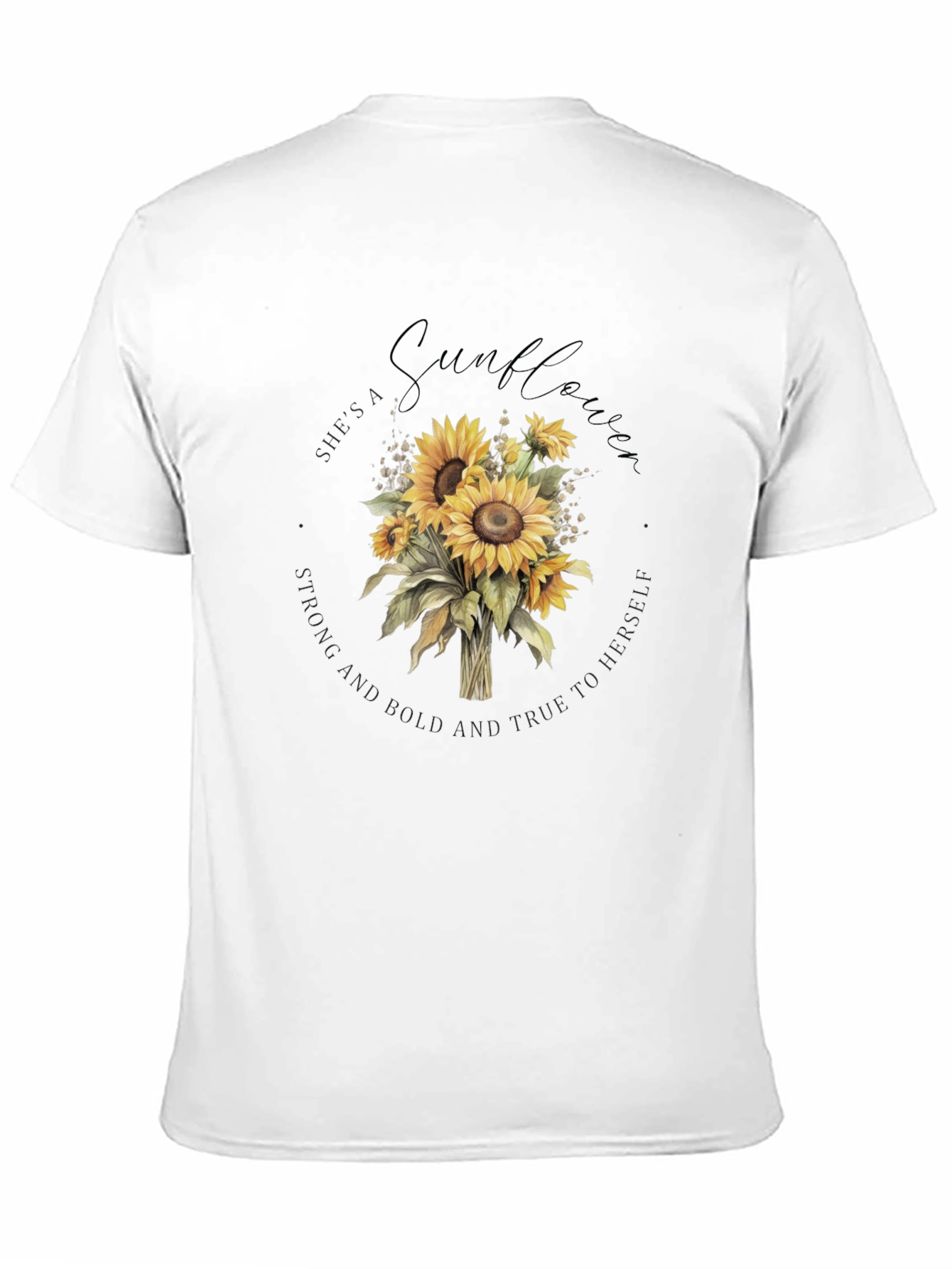 Sunflower Graphic Black T-Shirt