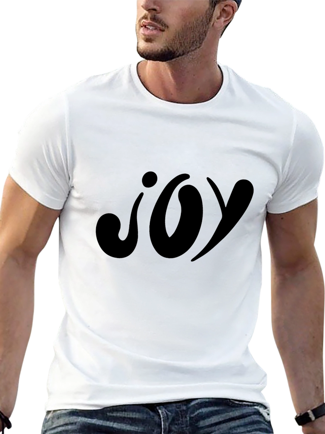 Joy Graphic Black T-Shirt - Casual Wear