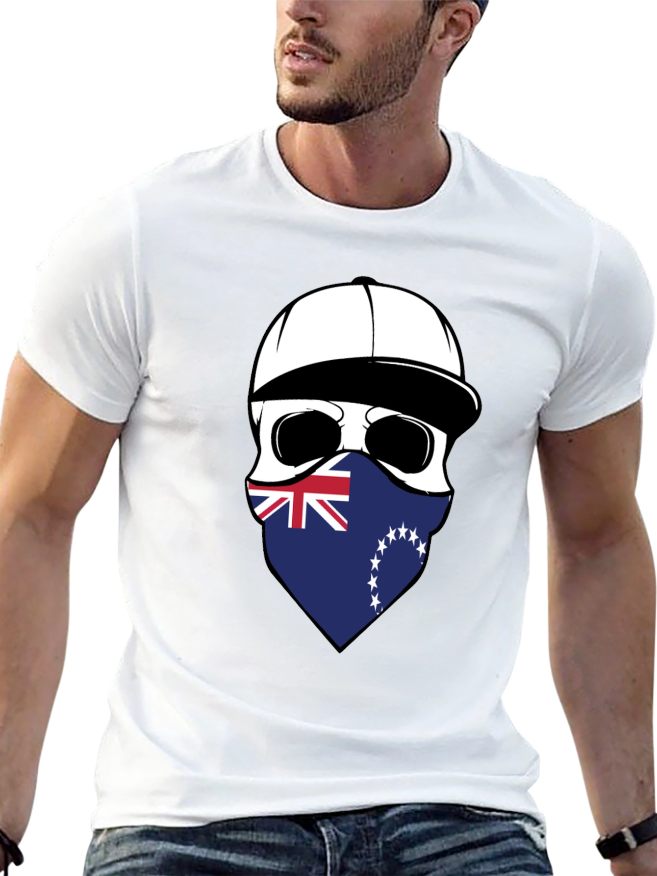 Cook Islands Skull Graphic T-Shirt