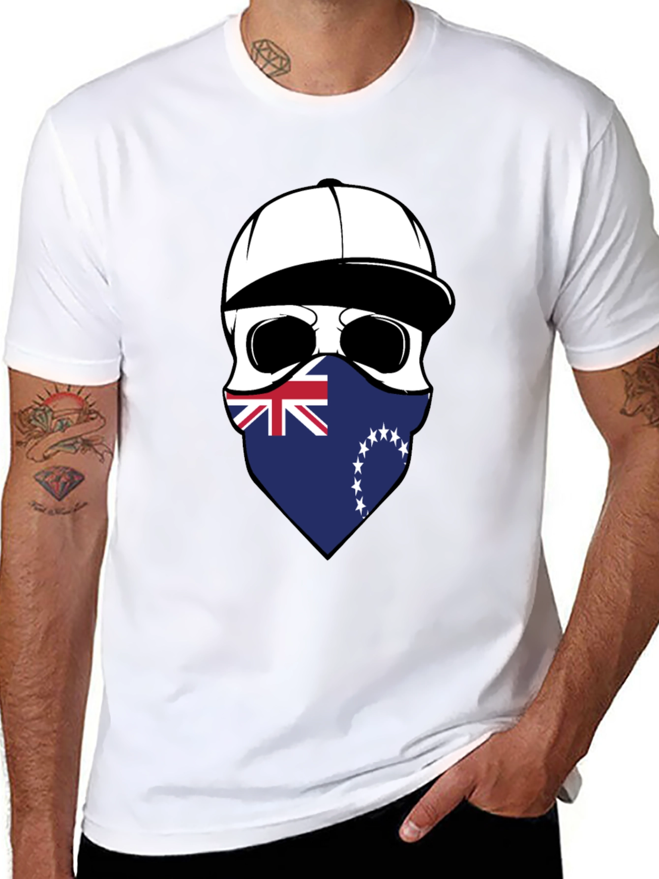 Cook Islands Skull Graphic T-Shirt