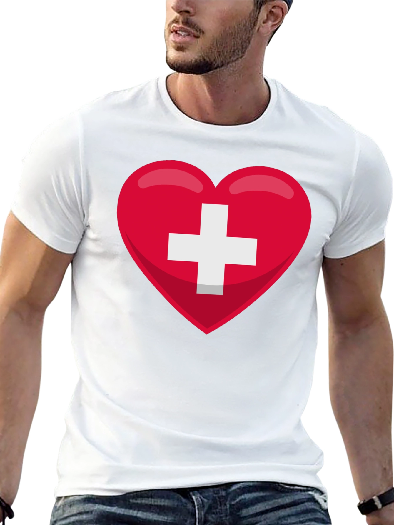 Swiss Heart Flag T-Shirt