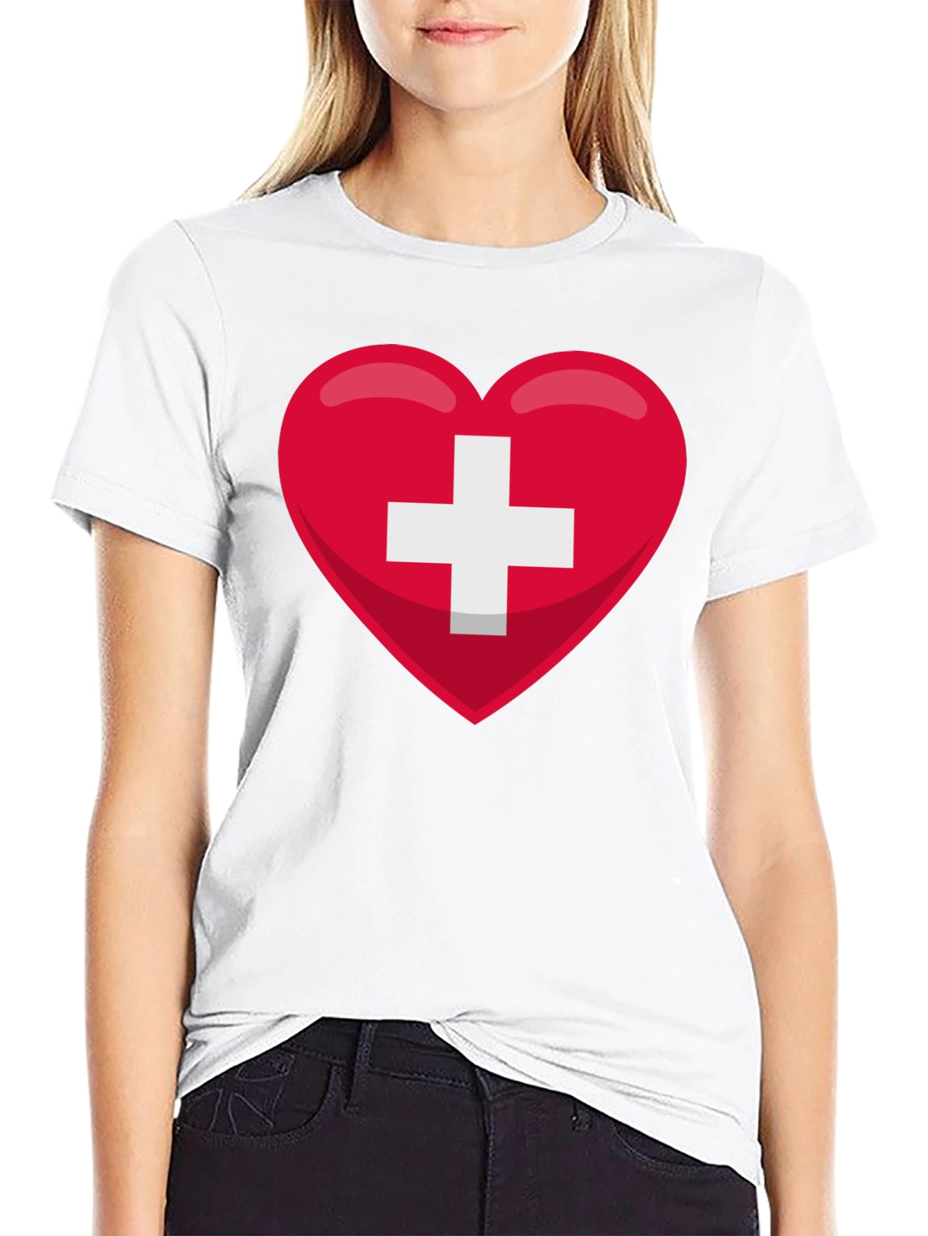 Swiss Heart Flag T-Shirt