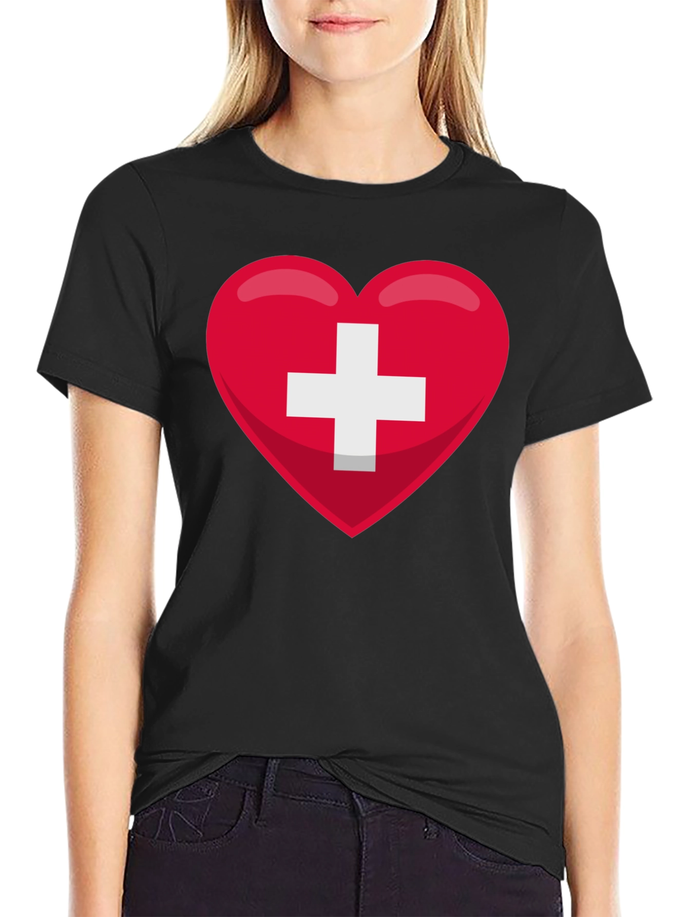 Swiss Heart Flag T-Shirt