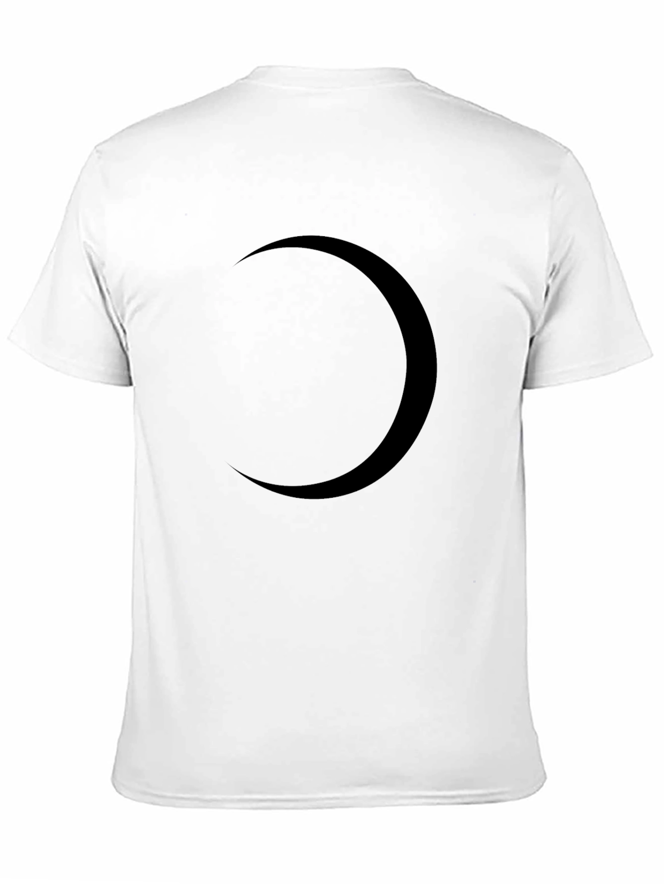 Black Crescent Moon Graphic Tee - Modern Style