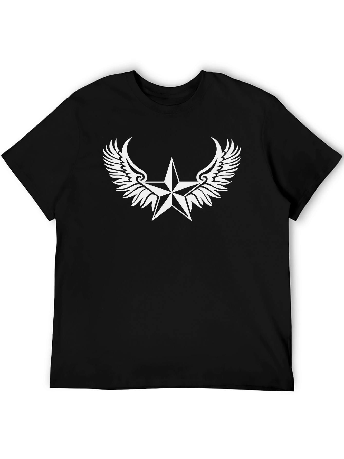 Winged Star Graphic Tee - Black
