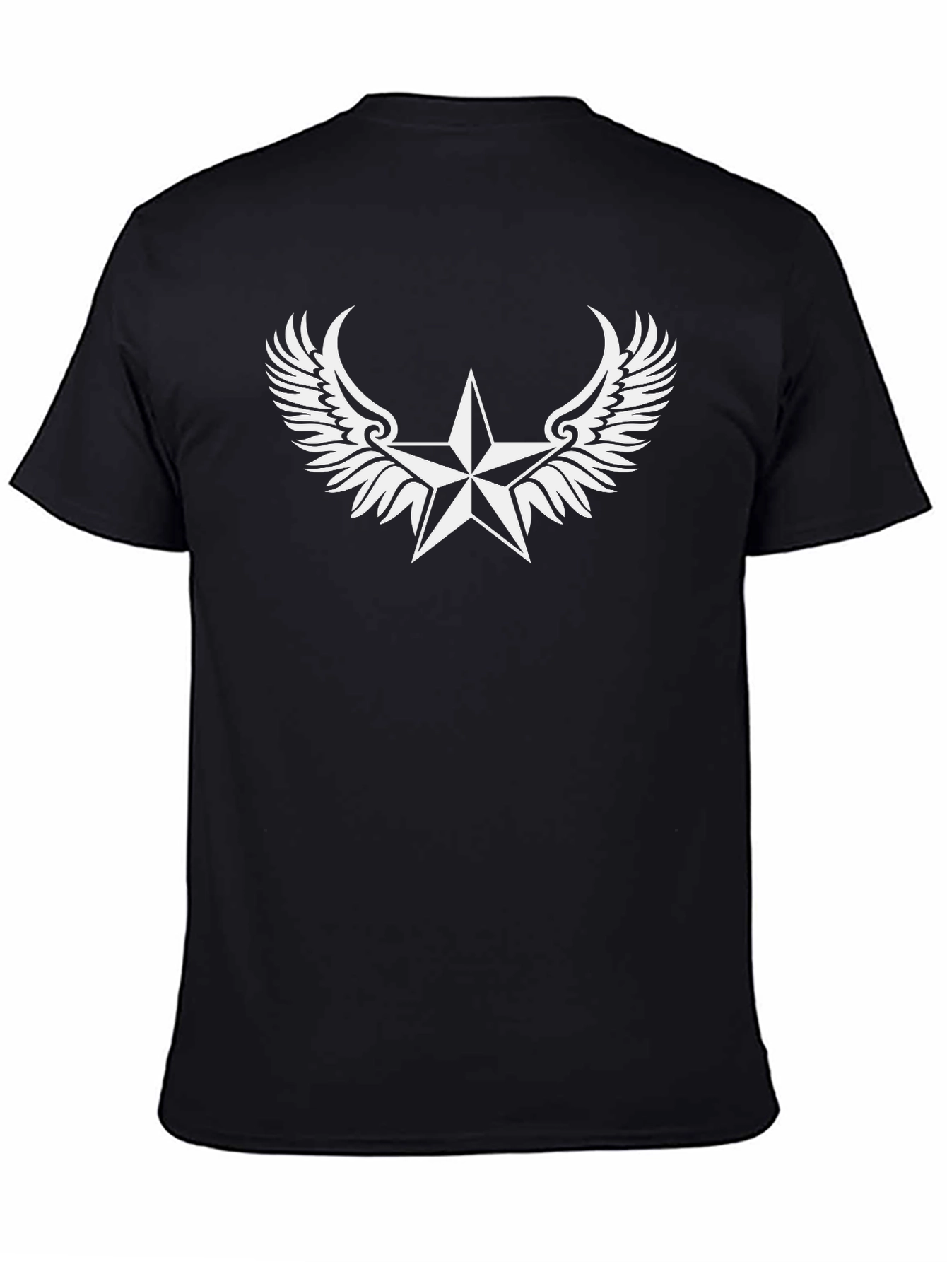 Winged Star Graphic Tee - Black