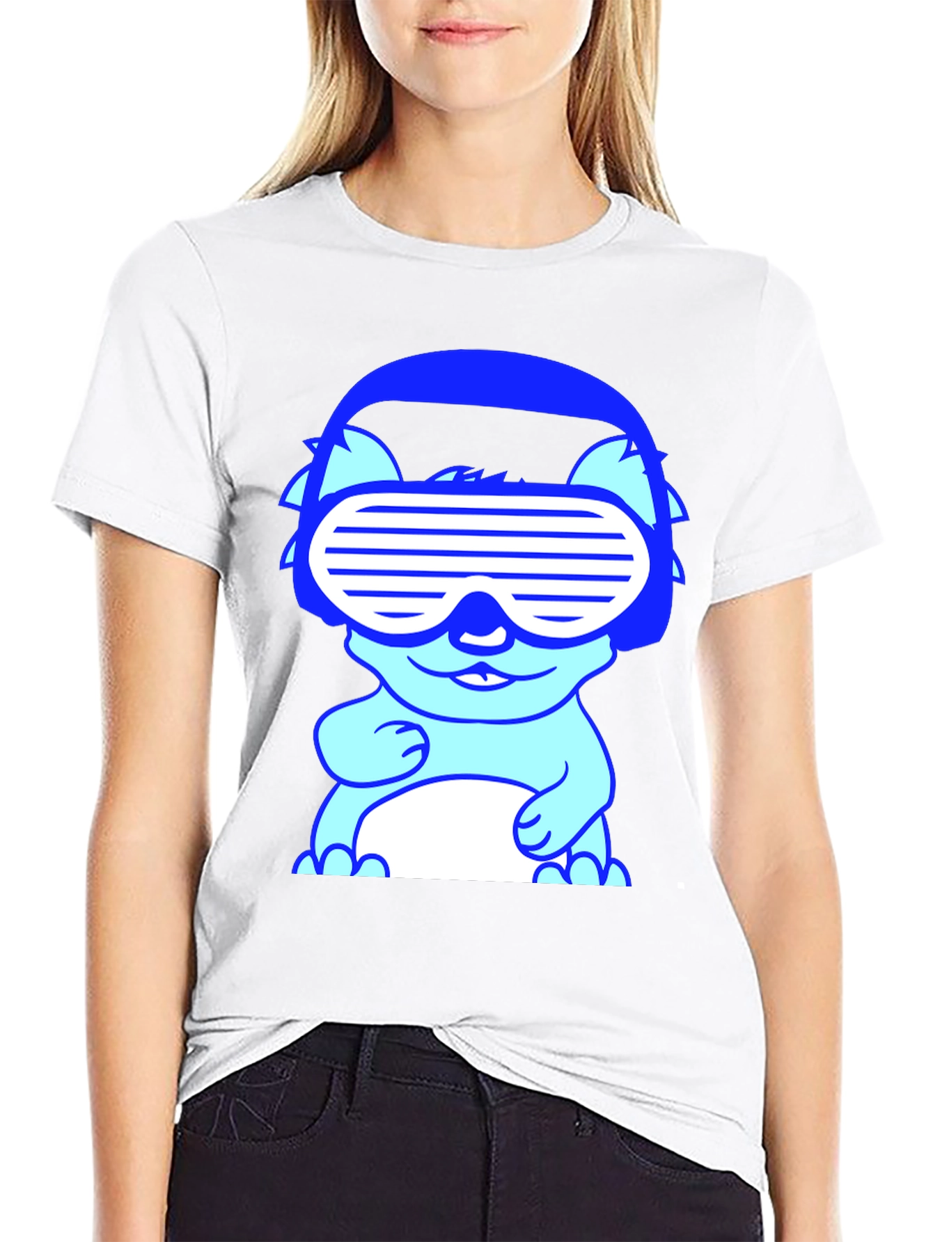 Cool Cat Graphic Tee - Novelty T-Shirt