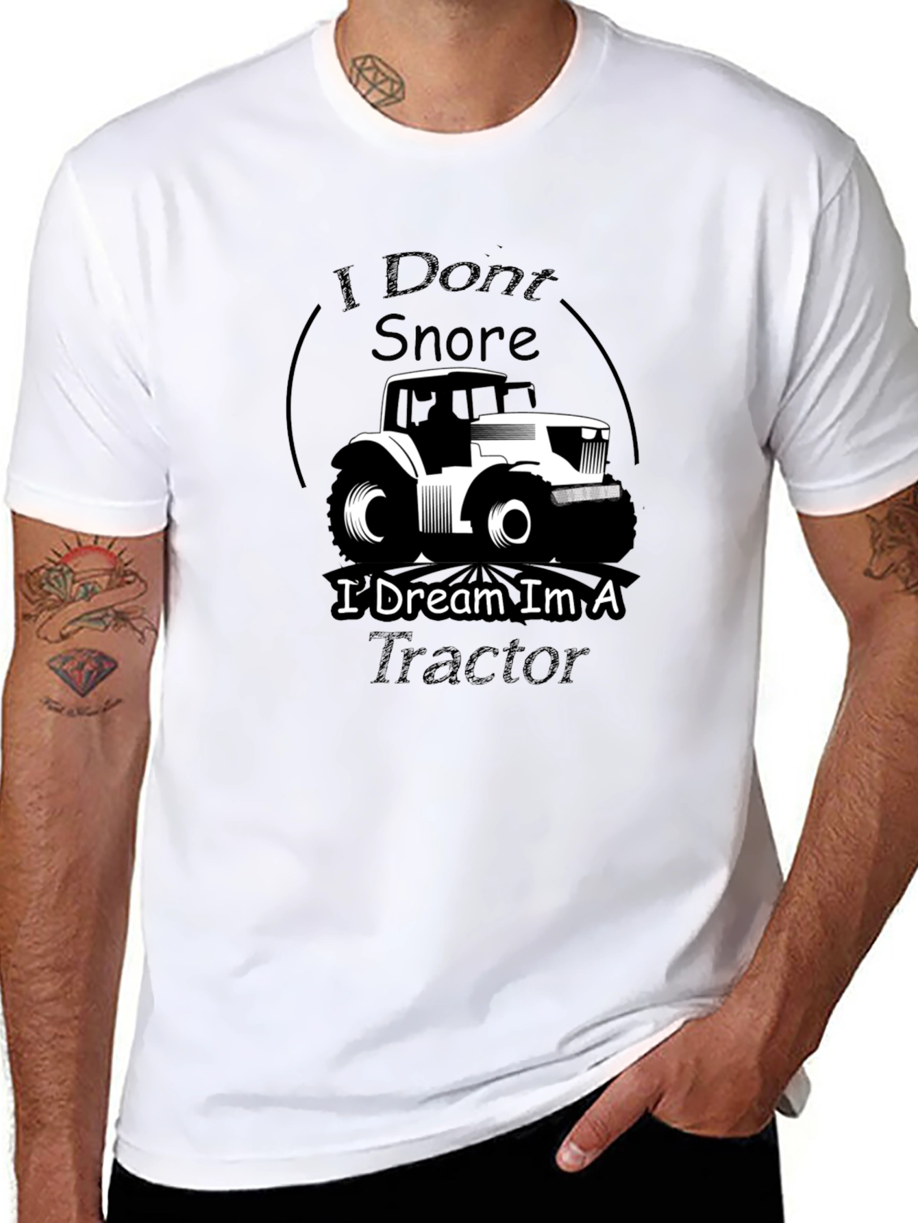 I Dream Im A Tractor Graphic Tee