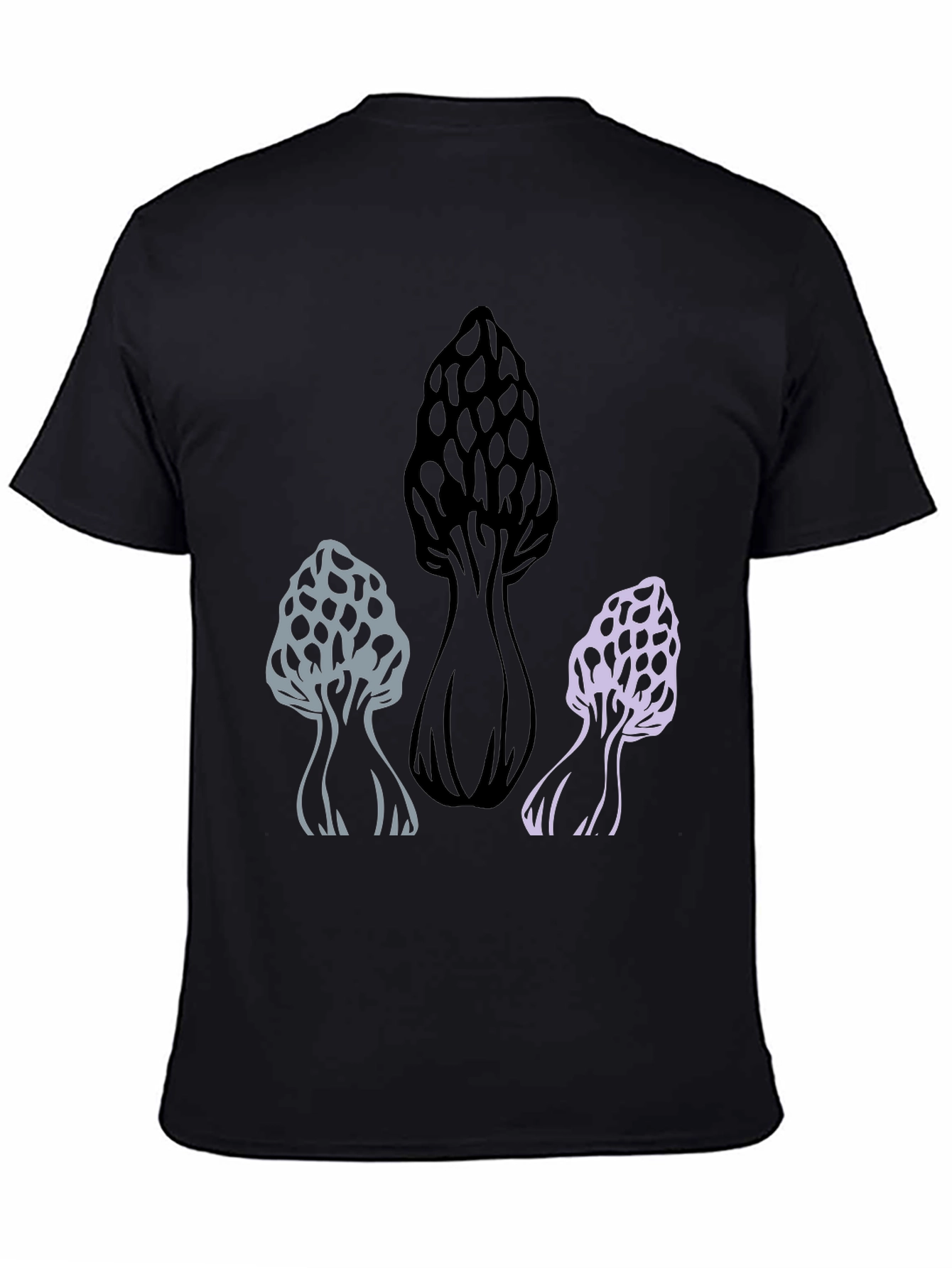 Mushroom Graphic Tee - Black Cotton Blend