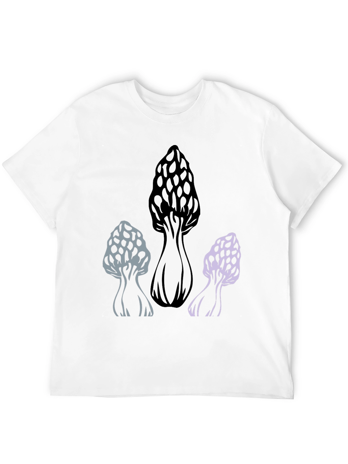 Mushroom Graphic Tee - Black Cotton Blend