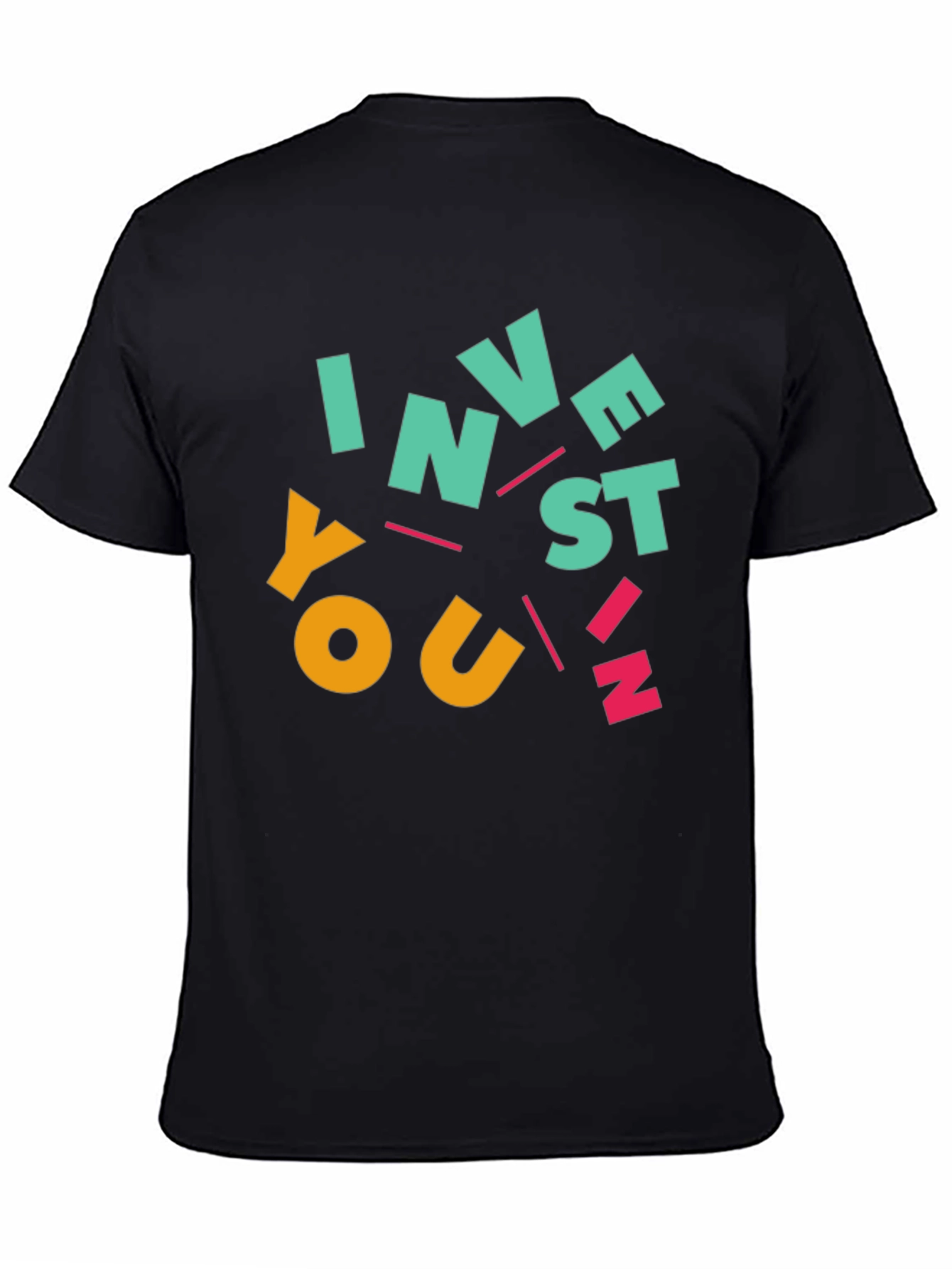Invest In You Graphic Tee - Black Cotton T-Shirt