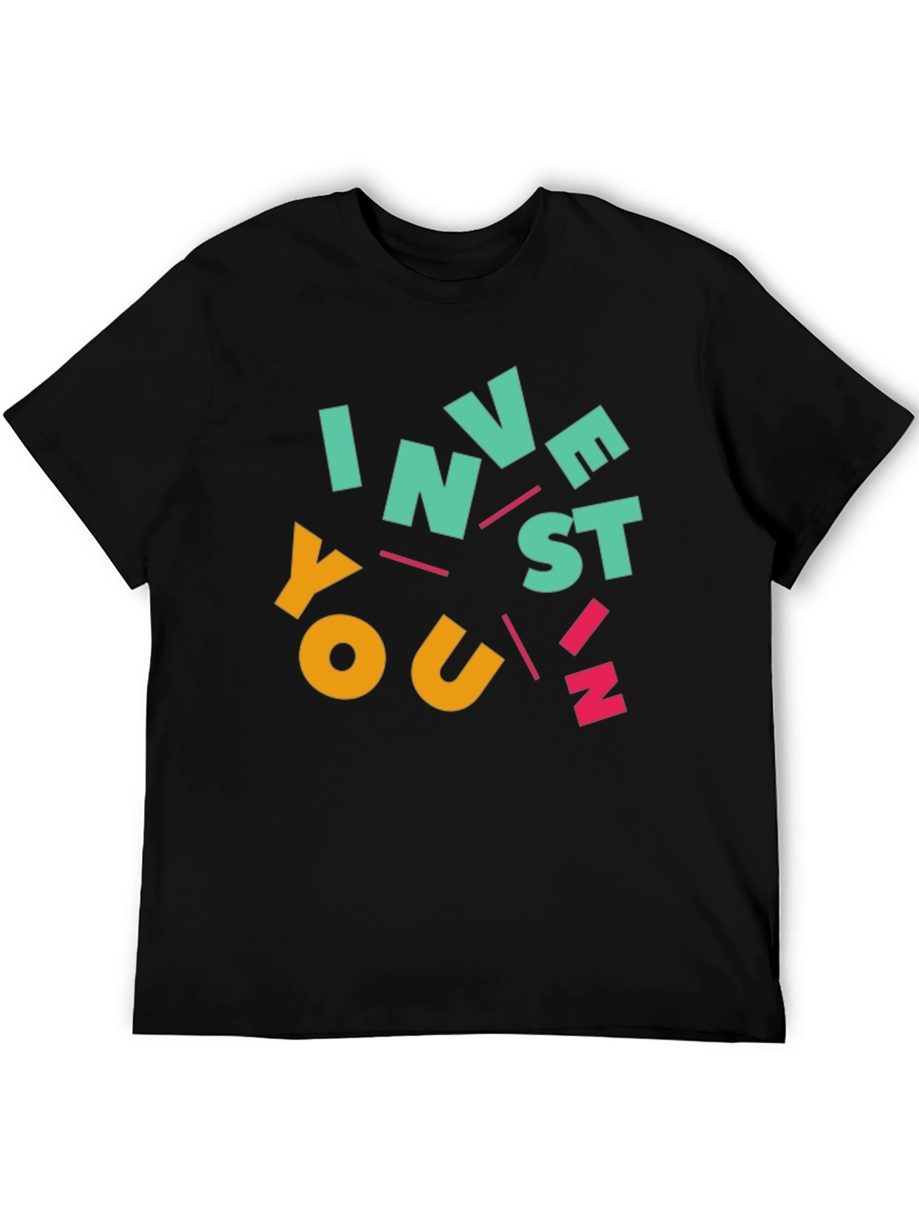 Invest In You Graphic Tee - Black Cotton T-Shirt