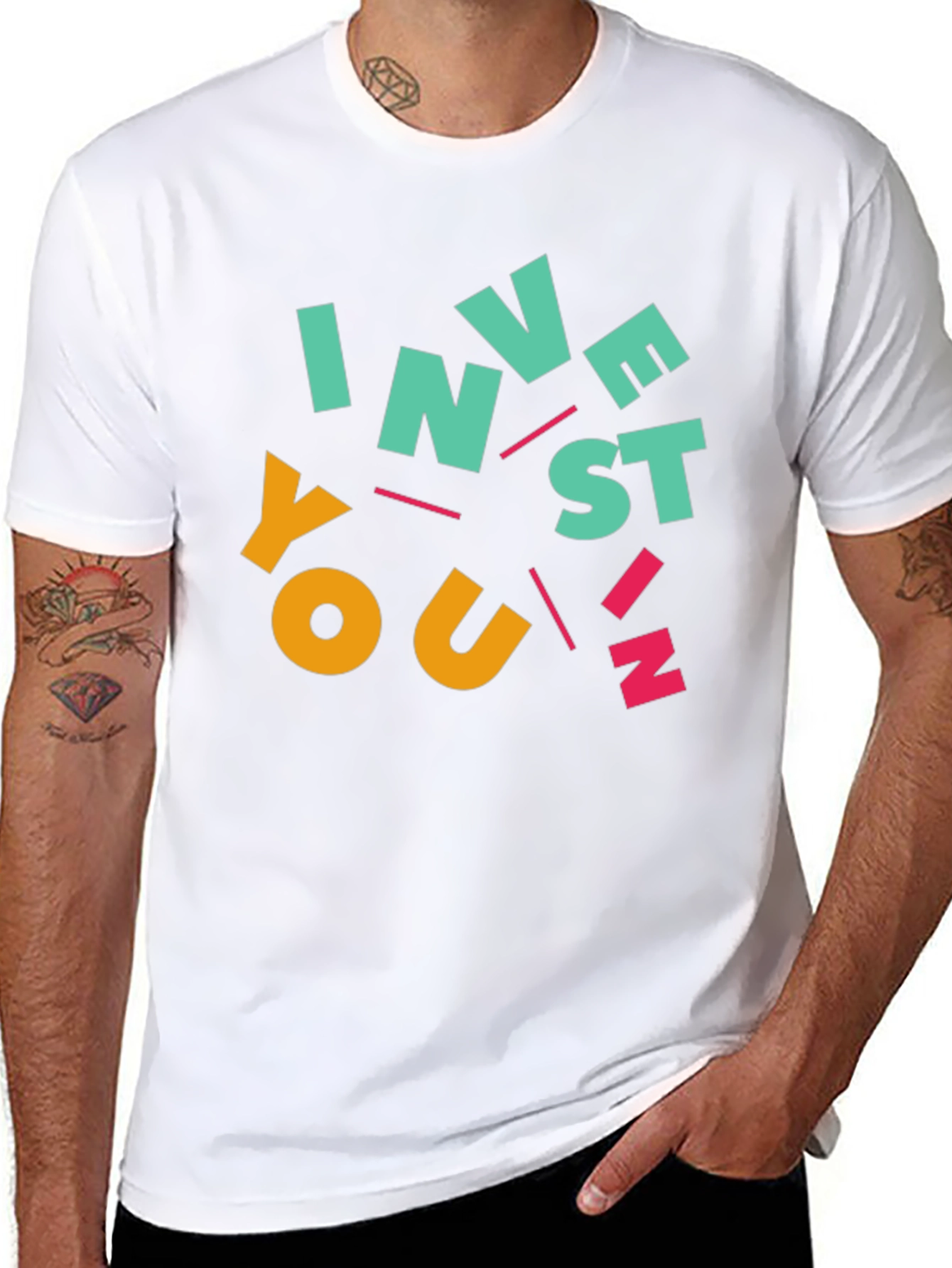 Invest In You Graphic Tee - Black Cotton T-Shirt