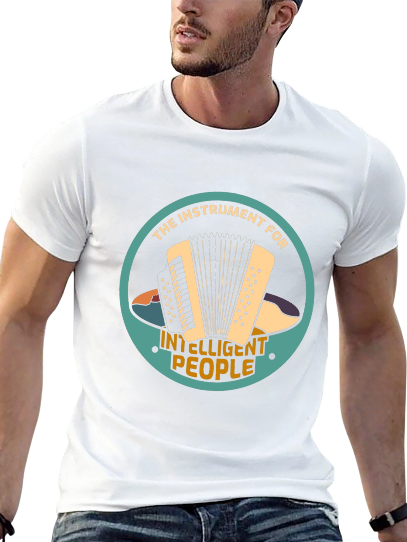 Accordion Instrument Intelligent People T-Shirt