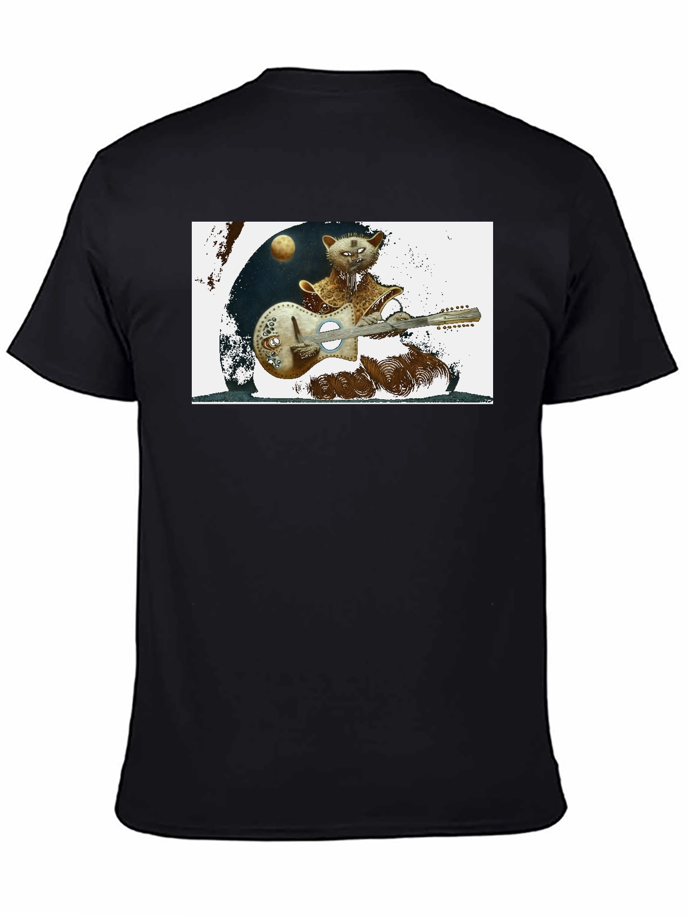 Cool Cat Guitarist Graphic Tee