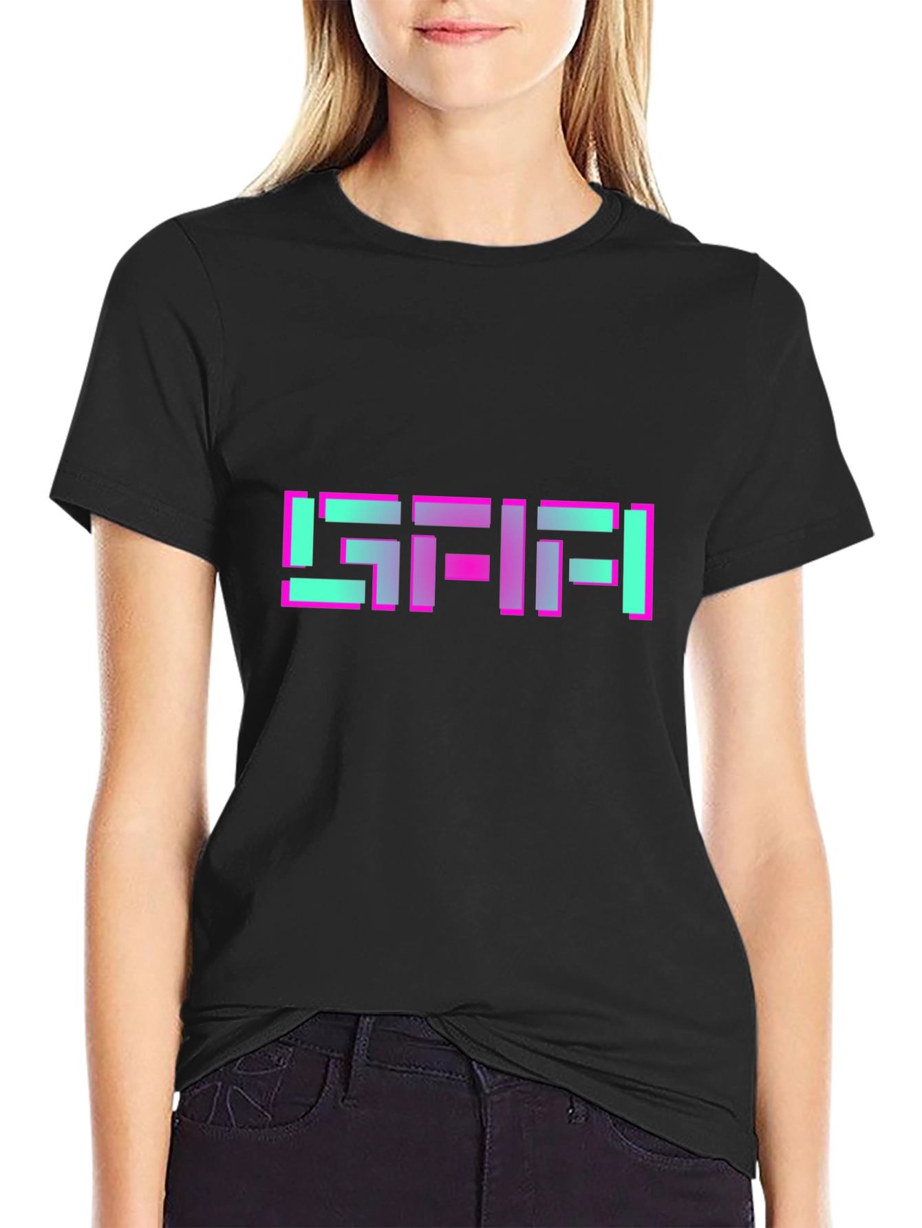 Retro Pixel Graphic T-Shirt - Black Tee