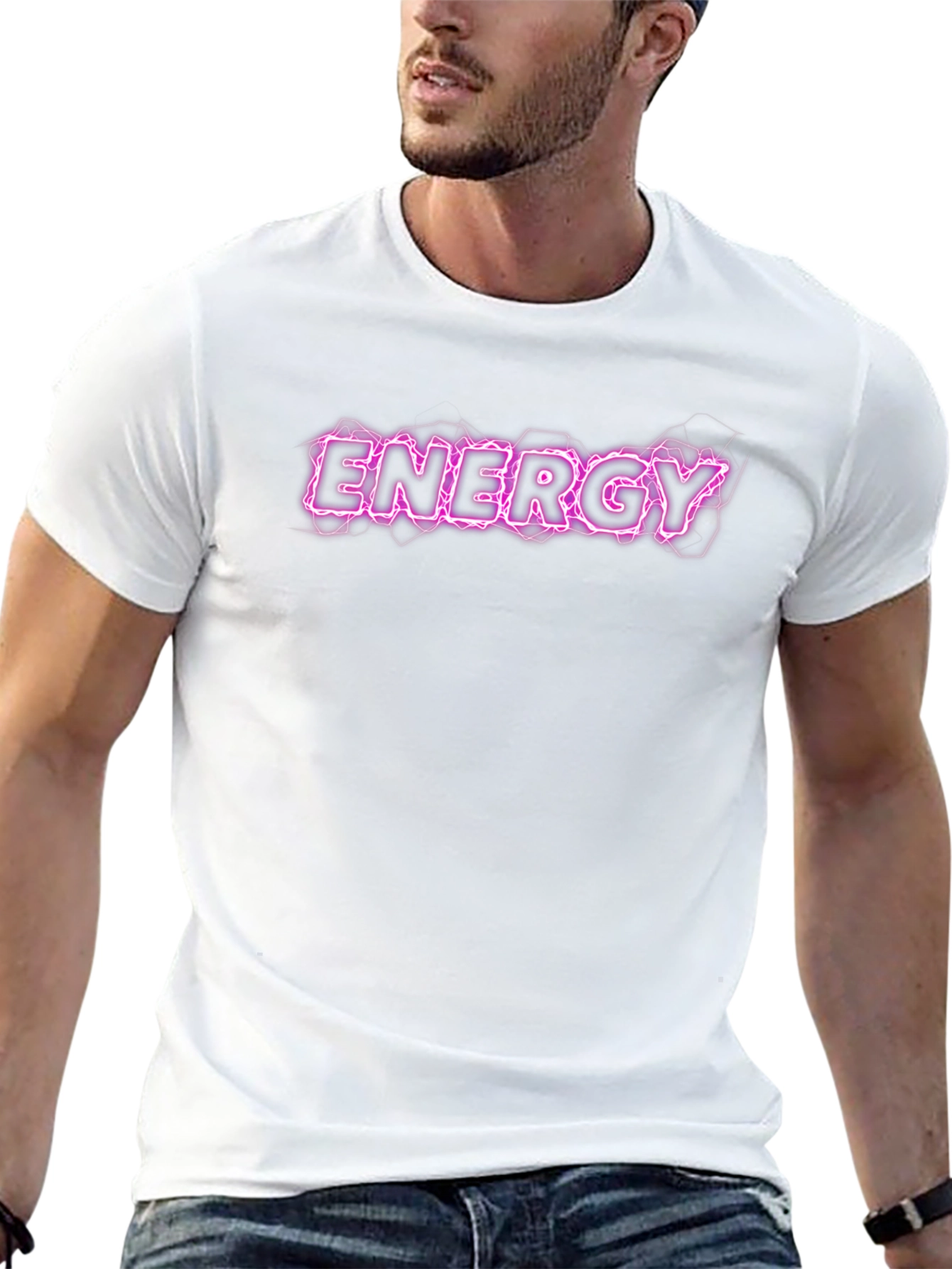 Energy Graphic Tee - Bold Electric Design