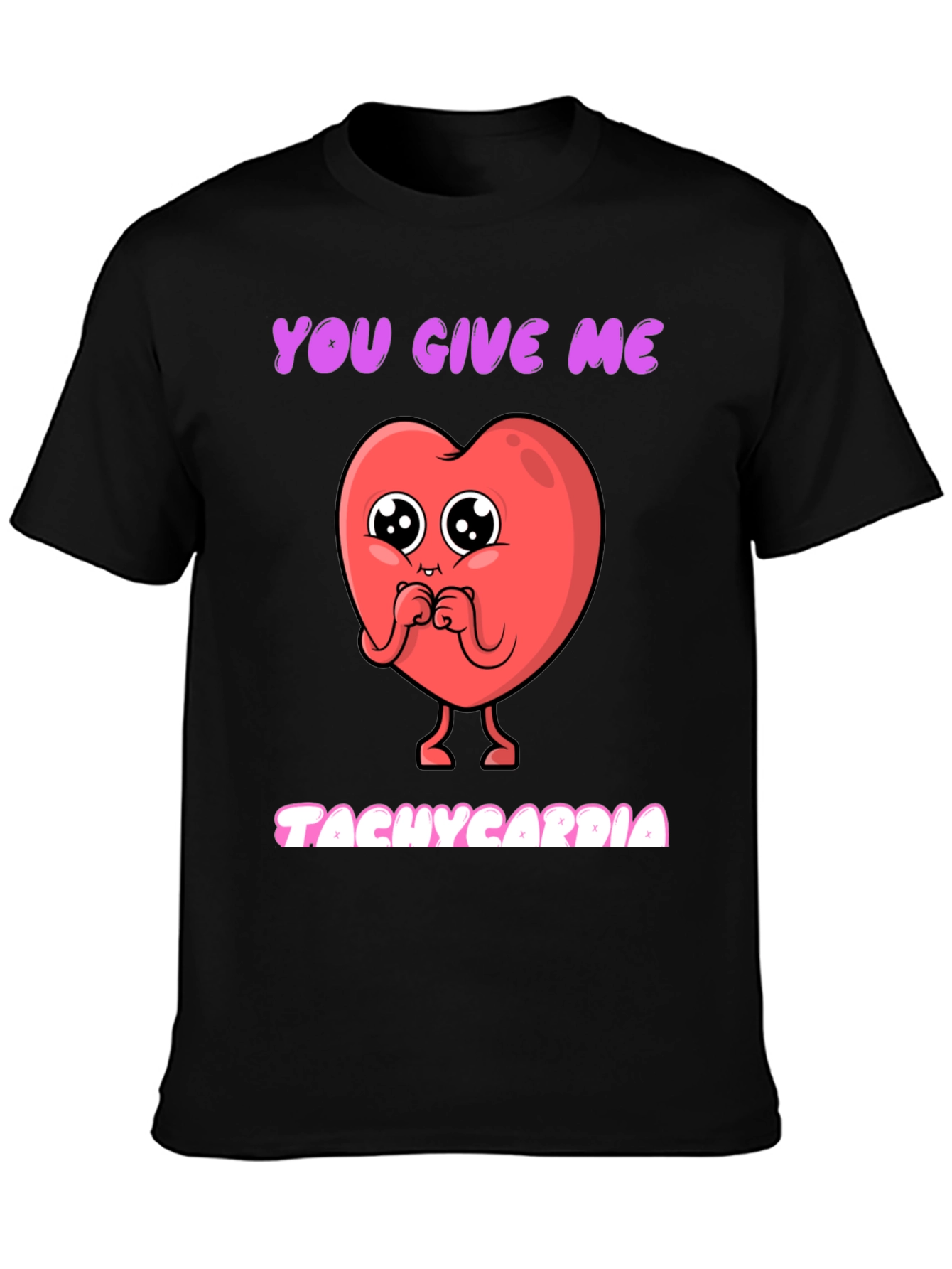Tachycardia Heart Graphic Tee - Novelty Valentines Gift