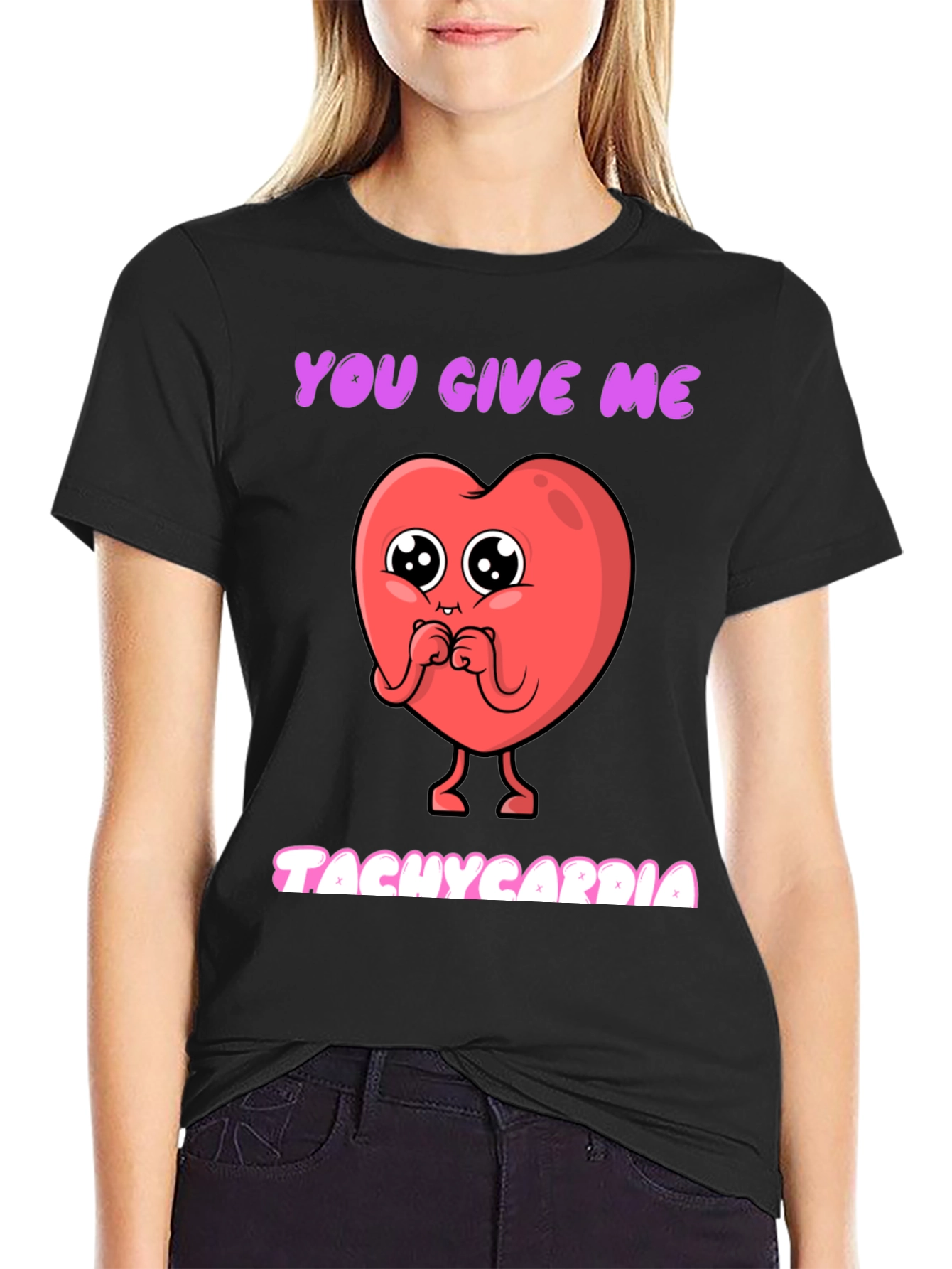 Tachycardia Heart Graphic Tee - Novelty Valentines Gift
